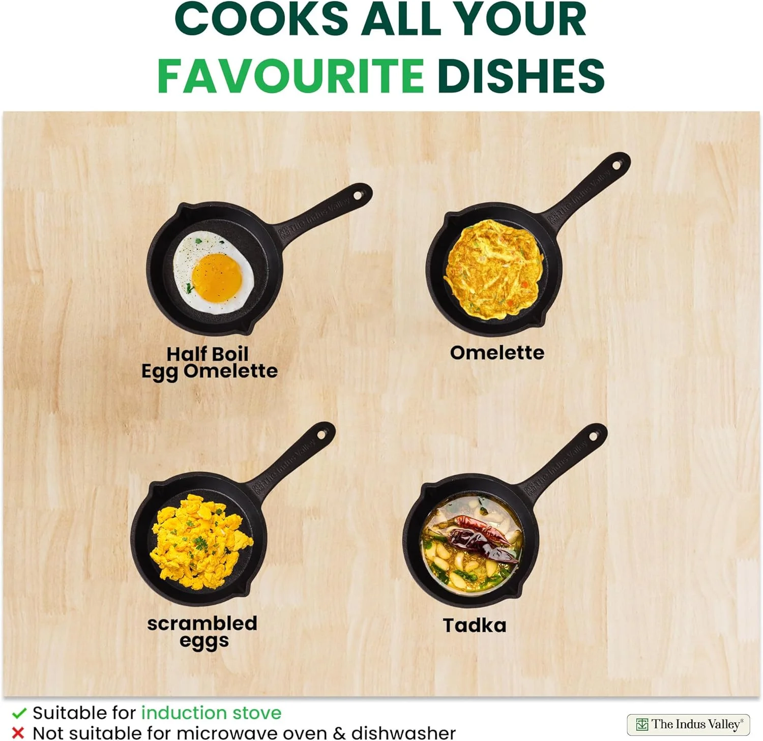 The Indus Valley Preseasoned Cast Iron Fry Pan/Skillet with Long Handle | Very Small 15.9cm/6.2inch, 0.42Ltr, 1.09kg | Induction Friendly | Nonstick Fry Pan,100% Pure & Toxin Free, No Chemical Coating The Indus Valley Preseasoned Cast Iron Fry Pan/Skillet with Long Handle | Very Small 15.9cm/6.2inch, 0.42Ltr, 1.09kg | Induction Friendly | Nonstick Fry Pan,100% Pure & Toxin Free, No Chemical Coating