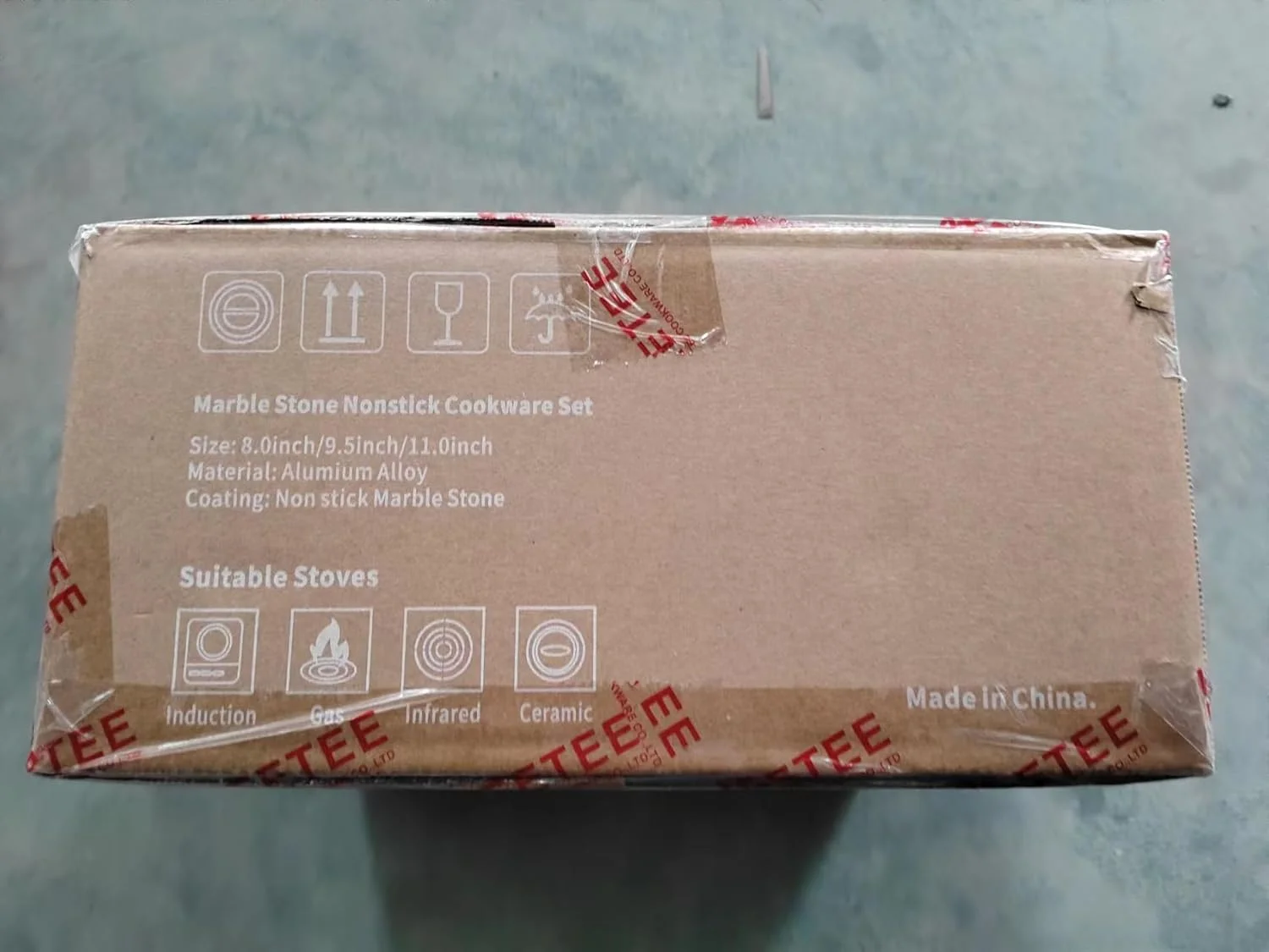 ست ماهیتابه نچسب JEETEE، ست تابه املت نچسب 3 تکه، 8 اینچ، 9.5 اینچ، 11 اینچ، ماهیتابه نچسب گرانیتی با دسته باکالیت، سازگار با همه اجاق گازها (گازی، برقی و القایی)، خاکستری