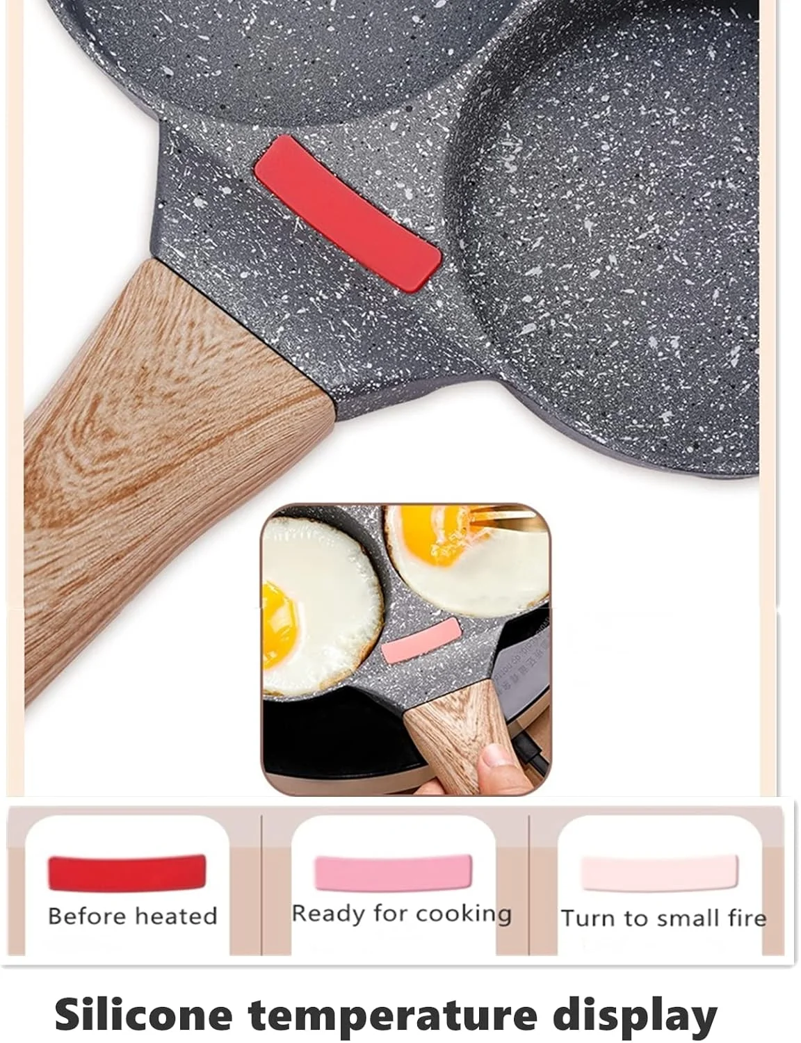 تابه تخم مرغ 4 خانه نچسب HUPECHAM، تابه گریل تخم مرغ گرانیتی سالم، تابه صبحانه چند منظوره برای تخم مرغ، پنکیک، پلت، کرپ، سازگار با اجاق گاز و اجاق القایی تابه تخم مرغ 4 خانه نچسب HUPECHAM، تابه گریل تخم مرغ گرانیتی سالم، تابه صبحانه چند منظوره برای تخم مرغ، پنکیک، پلت، کرپ، سازگار با اجاق گاز و اجاق القایی