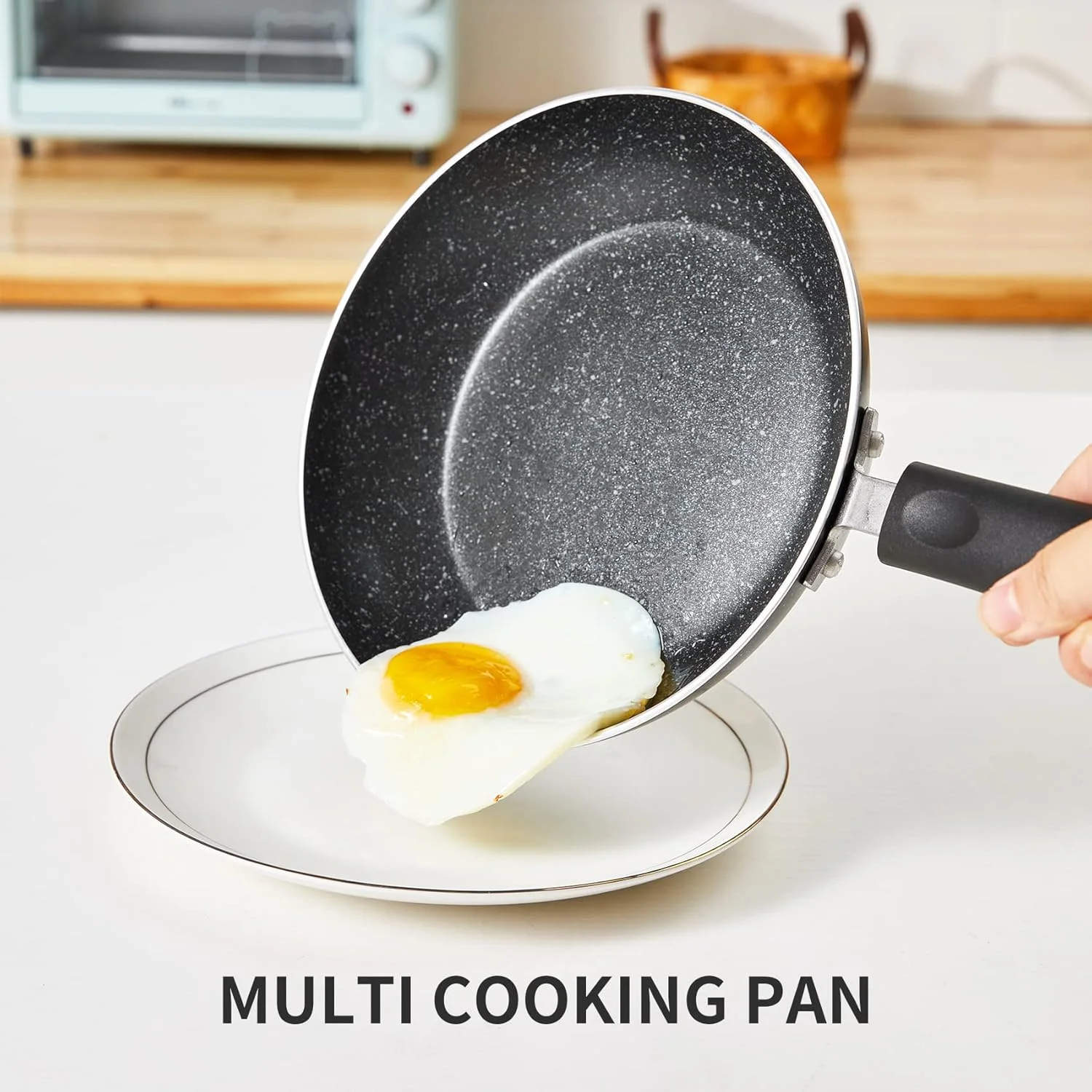 ست ماهیتابه نچسب هوجی - ست 3 تکه تابه سازگار با اجاق گازهای القایی، 8 اینچ، 9.5 اینچ و 11 اینچ ست ماهیتابه نچسب هوجی - ست 3 تکه تابه سازگار با اجاق گازهای القایی، 8 اینچ، 9.5 اینچ و 11 اینچ