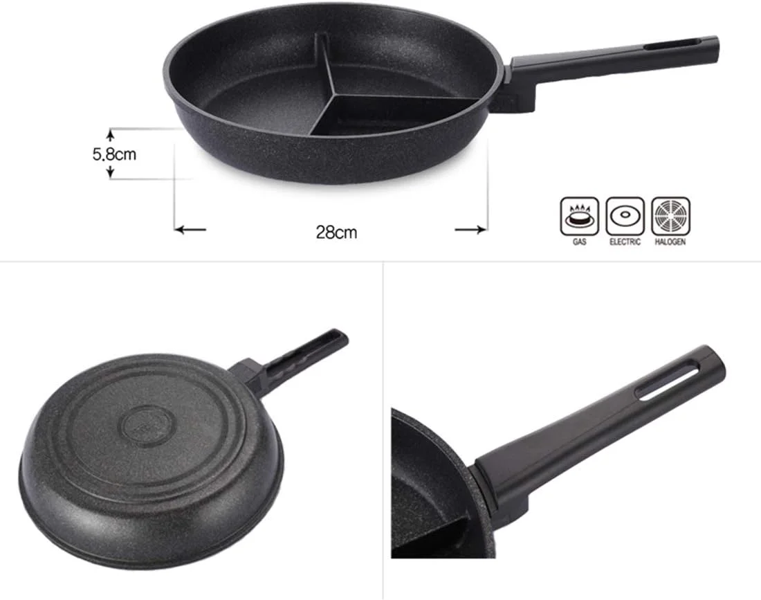 تابه سه خانه آشپزخانه فلاور Cookin Multi با پوشش نچسب 28 سانتی متر تابه سه خانه آشپزخانه فلاور Cookin Multi با پوشش نچسب 28 سانتی متر