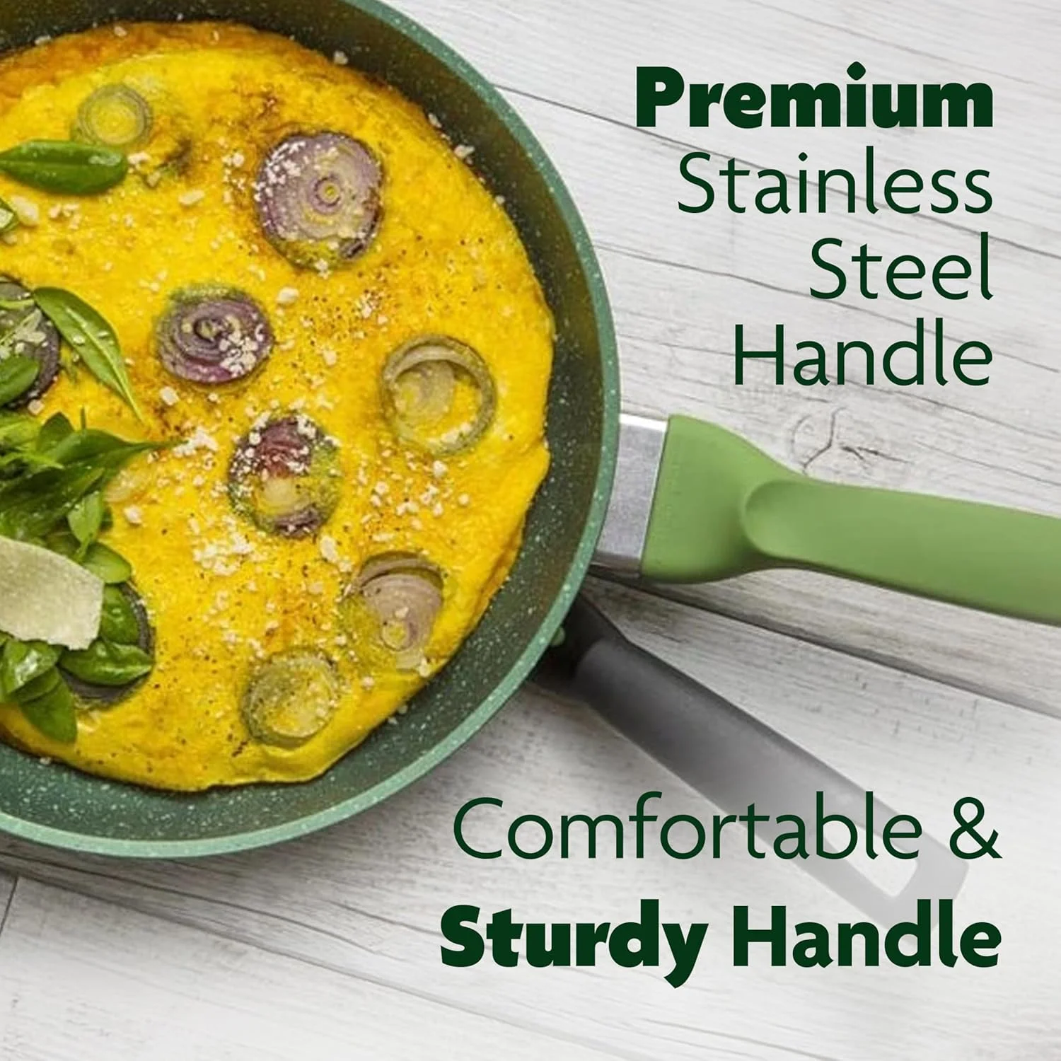 تابه القایی های-تک برایت استون با درب شیشه ای | تابه نچسب 24 سانتی متری با پوشش سه لایه گرین استون | تابه آلومینیومی ضخیم ایتالیایی | مقاوم در برابر خراش و بدون نیکل | سبز تابه القایی های-تک برایت استون با درب شیشه ای | تابه نچسب 24 سانتی متری با پوشش سه لایه گرین استون | تابه آلومینیومی ضخیم ایتالیایی | مقاوم در برابر خراش و بدون نیکل | سبز