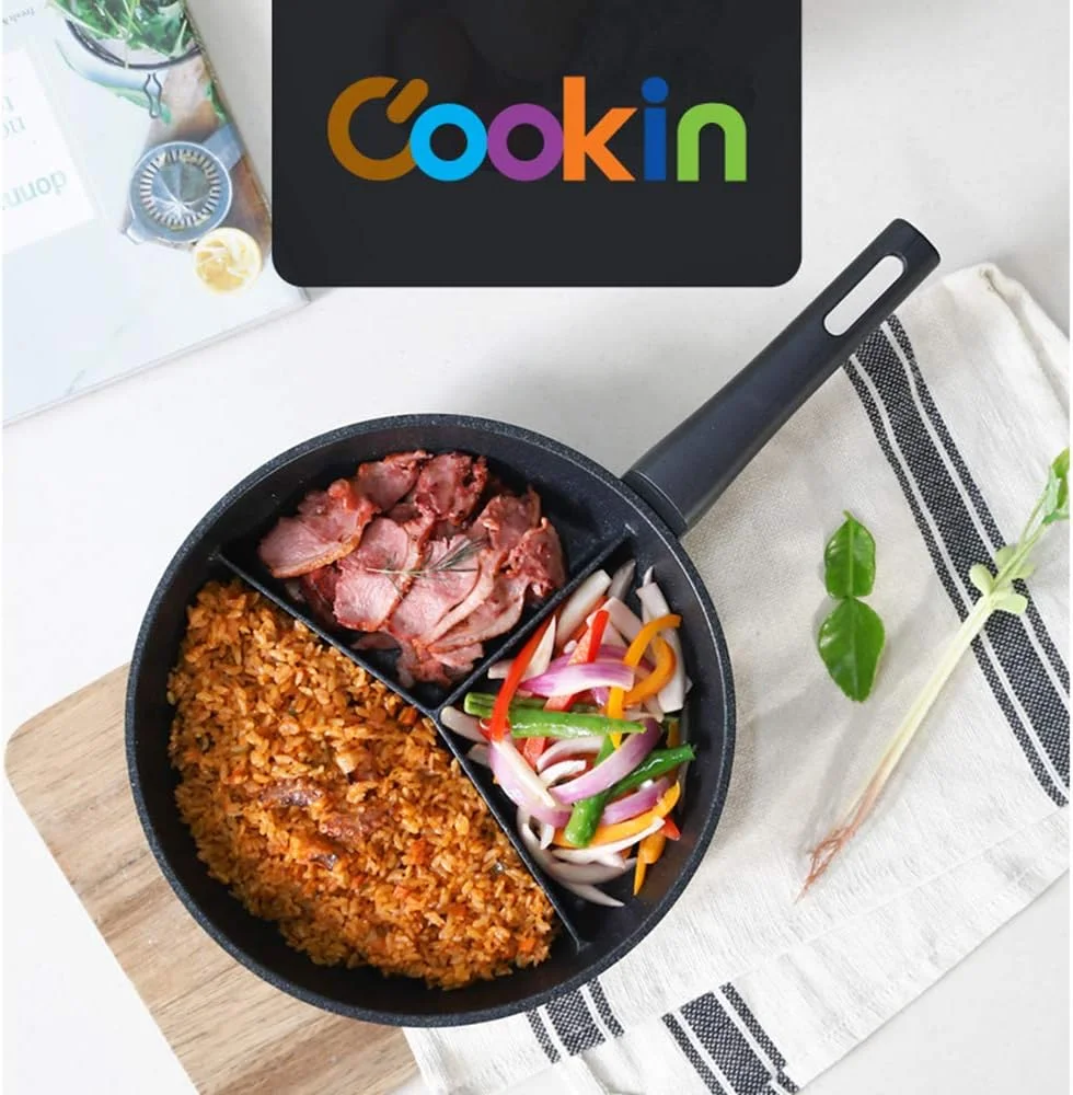 تابه سه خانه آشپزخانه فلاور Cookin Multi با پوشش نچسب 28 سانتی متر تابه سه خانه آشپزخانه فلاور Cookin Multi با پوشش نچسب 28 سانتی متر