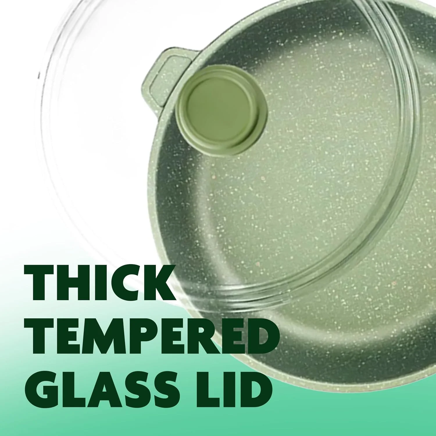 تابه القایی های-تک برایت استون با درب شیشه ای | تابه نچسب 24 سانتی متری با پوشش سه لایه گرین استون | تابه آلومینیومی ضخیم ایتالیایی | مقاوم در برابر خراش و بدون نیکل | سبز تابه القایی های-تک برایت استون با درب شیشه ای | تابه نچسب 24 سانتی متری با پوشش سه لایه گرین استون | تابه آلومینیومی ضخیم ایتالیایی | مقاوم در برابر خراش و بدون نیکل | سبز