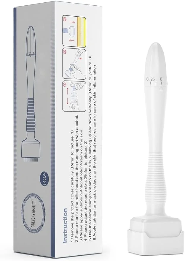 میکرونیدلینگ درما استمپ غیر قابل تنظیم ONLYSKY BEAUTY - درما استمپ میکرونیدل حرفه ای - بهترین درما استمپ رولر 0.25 میلی متر