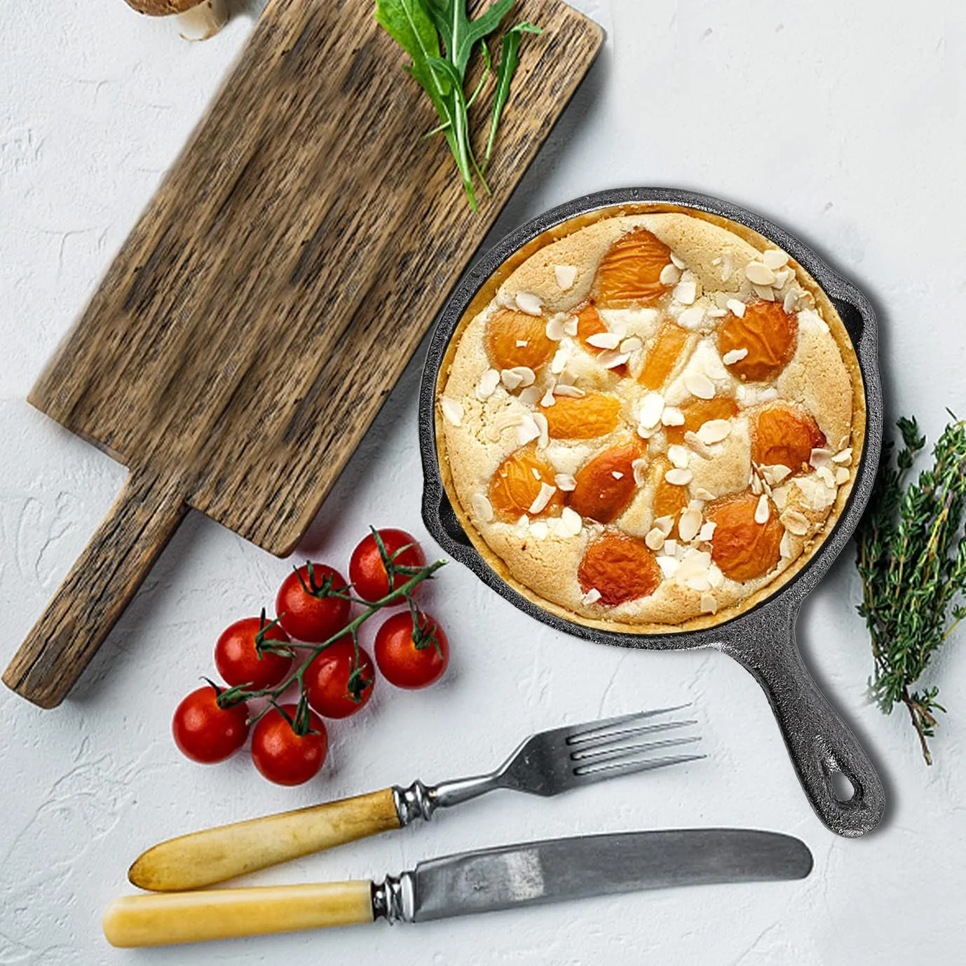 تابه کوچک چدنی هایسیدن، بسته 4 عددی، تابه های سرخ کردنی کوچک 4 اینچی با دو دهانه چکه گیر، ایمن برای اجاق گاز، فر، گریل، استفاده در داخل و خارج از منزل، نچسب