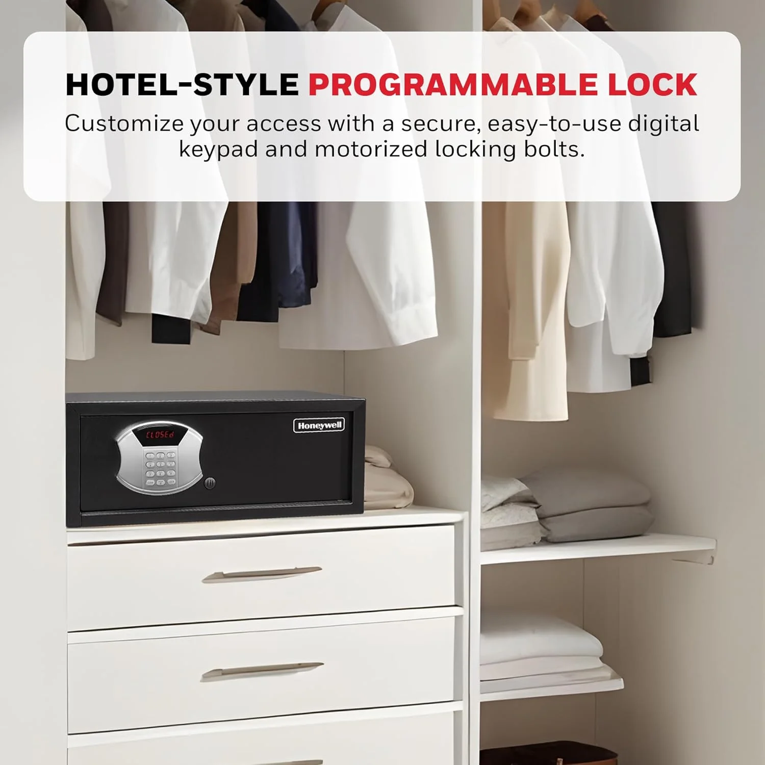 گاوصندوق امنیتی فولادی هانیول با قفل دیجیتال، کم ارتفاع متوسط، 1.14 فوت مکعب گاوصندوق امنیتی فولادی هانیول با قفل دیجیتال، کم ارتفاع متوسط، 1.14 فوت مکعب