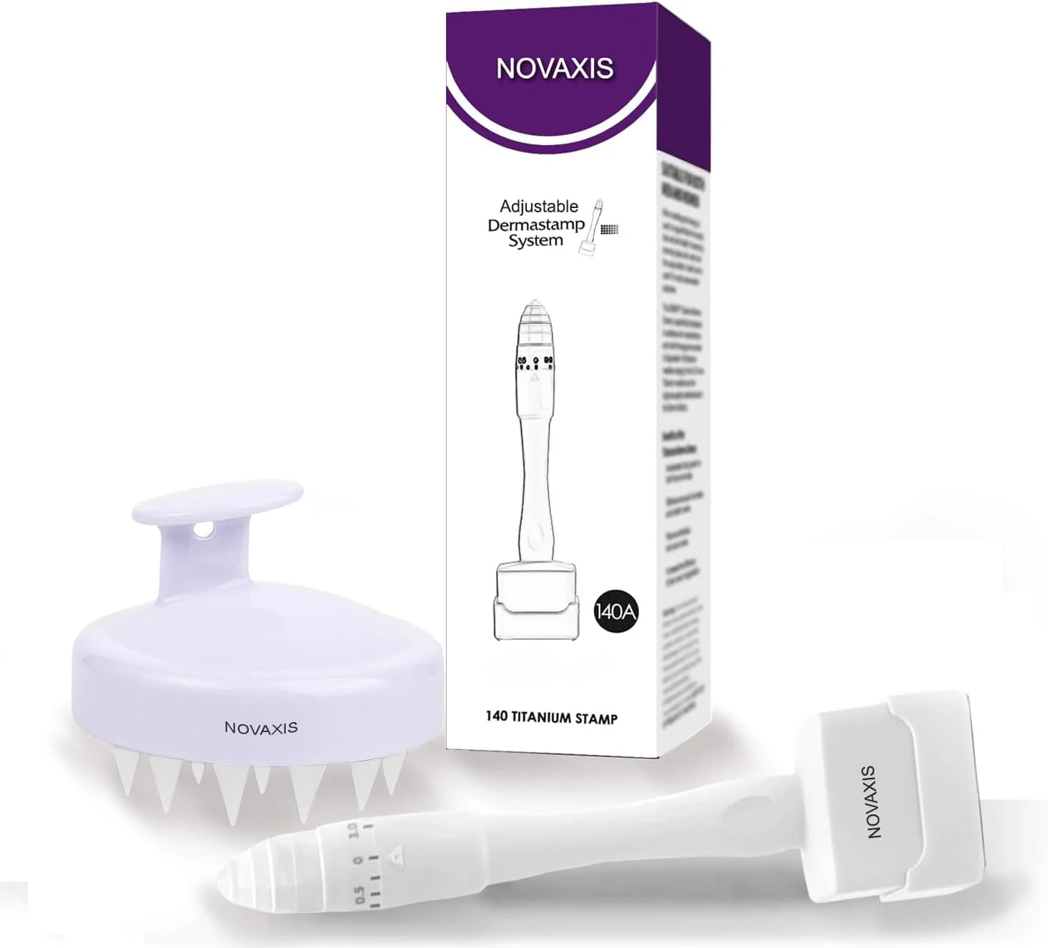 ابزار اصلی میکرونیدلینگ درما و ماساژور پوست سر - قلم زیبایی حرفه ای و قابل تنظیم برای زنان و مردان - کیت 2 در 1 جایگزین درمارولر (سفید) ابزار اصلی میکرونیدلینگ درما و ماساژور پوست سر - قلم زیبایی حرفه ای و قابل تنظیم برای زنان و مردان - کیت 2 در 1 جایگزین درمارولر (سفید)