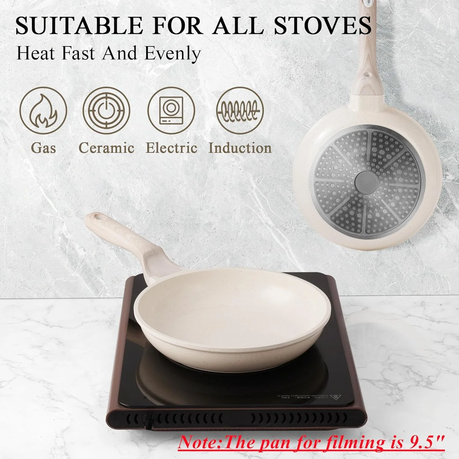 تابه سرخ کن هانسوبوته 8 اینچی با پوشش سرامیکی نچسب، مناسب برای املت، دارای دسته مقاوم در برابر حرارت و طراحی سفید و زیبا تابه سرخ کن هانسوبوته 8 اینچی با پوشش سرامیکی نچسب، مناسب برای املت، دارای دسته مقاوم در برابر حرارت و طراحی سفید و زیبا