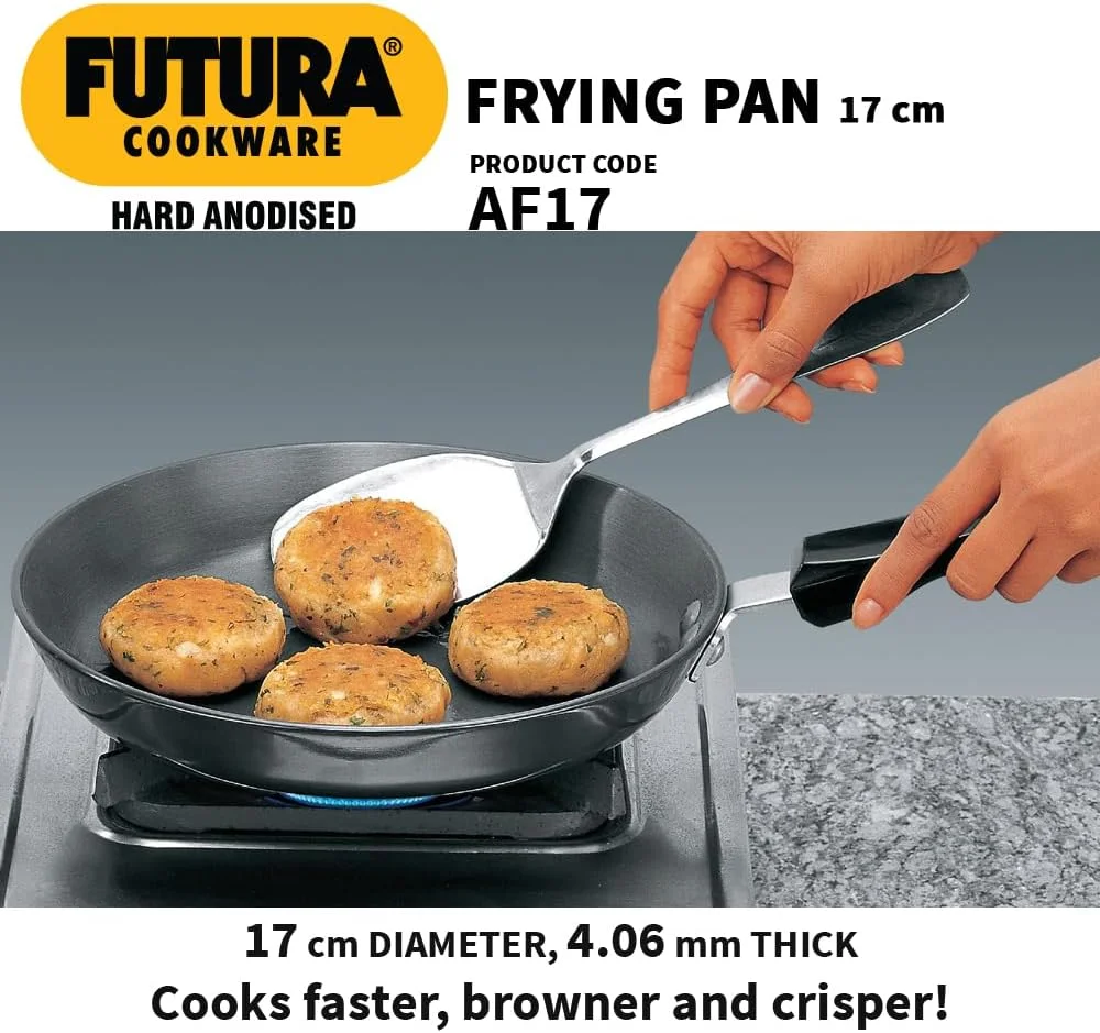 تابه سرخ کن هاوکینز فوتورا 18 سانتی متر، تابه سرخ کن آنودایز سخت، تابه سرخ کن کوچک، مشکی (AF18)