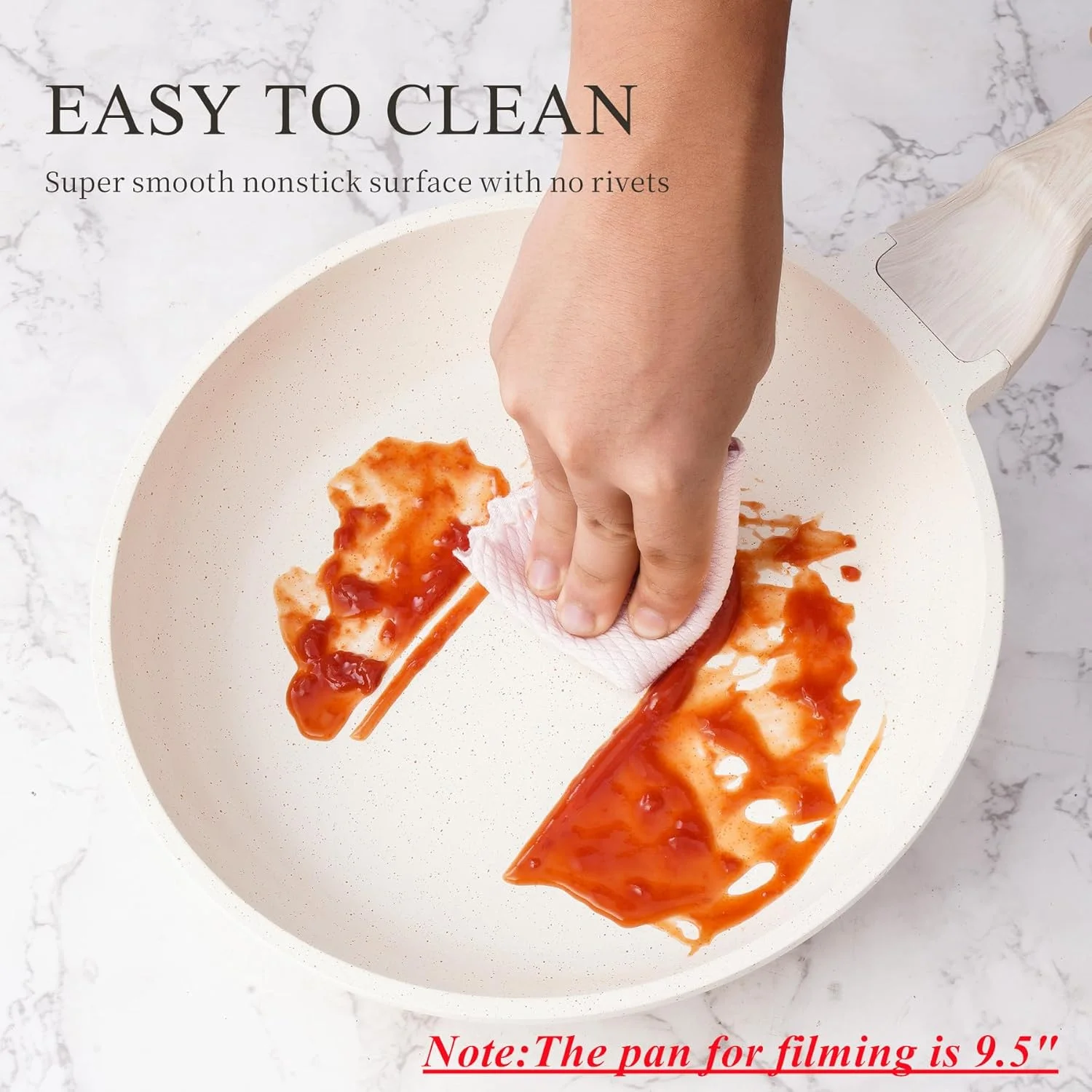 تابه سرخ کن هانسوبوته 8 اینچی با پوشش سرامیکی نچسب، مناسب برای املت، دارای دسته مقاوم در برابر حرارت و طراحی سفید و زیبا تابه سرخ کن هانسوبوته 8 اینچی با پوشش سرامیکی نچسب، مناسب برای املت، دارای دسته مقاوم در برابر حرارت و طراحی سفید و زیبا