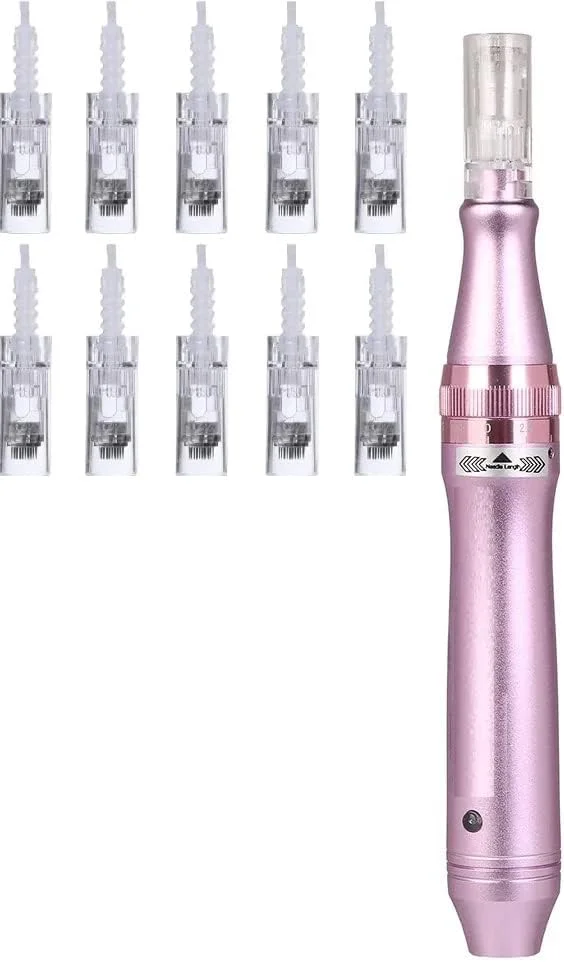 قلم درما نئو کلاسیک M7 Ultima به همراه 10 سوزن، قلم درمارولر میکرونیدلینگ برقی بی سیم برای درمان چین و چروک، ترک های پوستی، جای زخم و ریزش مو قلم درما نئو کلاسیک M7 Ultima به همراه 10 سوزن، قلم درمارولر میکرونیدلینگ برقی بی سیم برای درمان چین و چروک، ترک های پوستی، جای زخم و ریزش مو