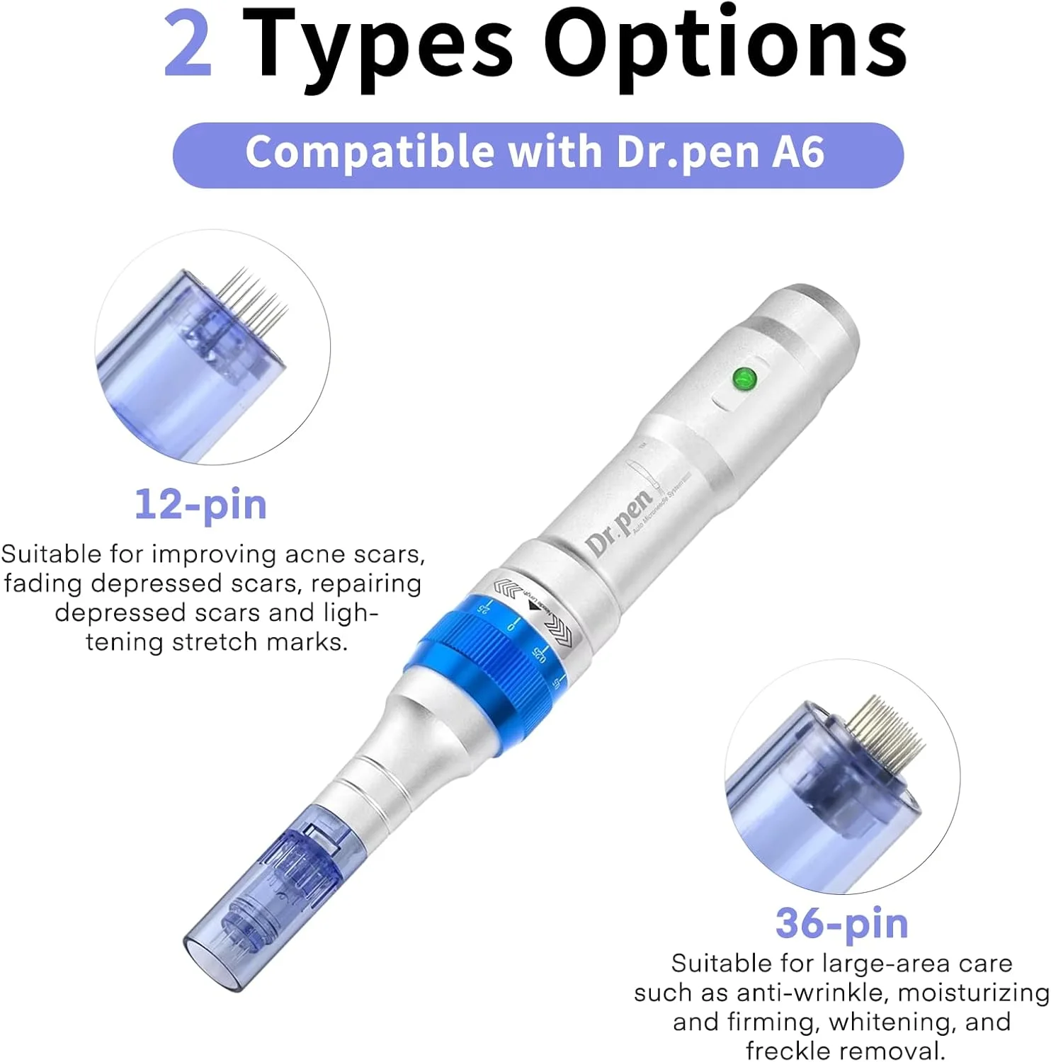 کارتریج سوزنی 36 پین MYSWEETY، بسته 20 عددی، میکرونیدل برای Dr.pen A6، سوزن های کوچک برای قلم استمپ میکرونیدلینگ برقی