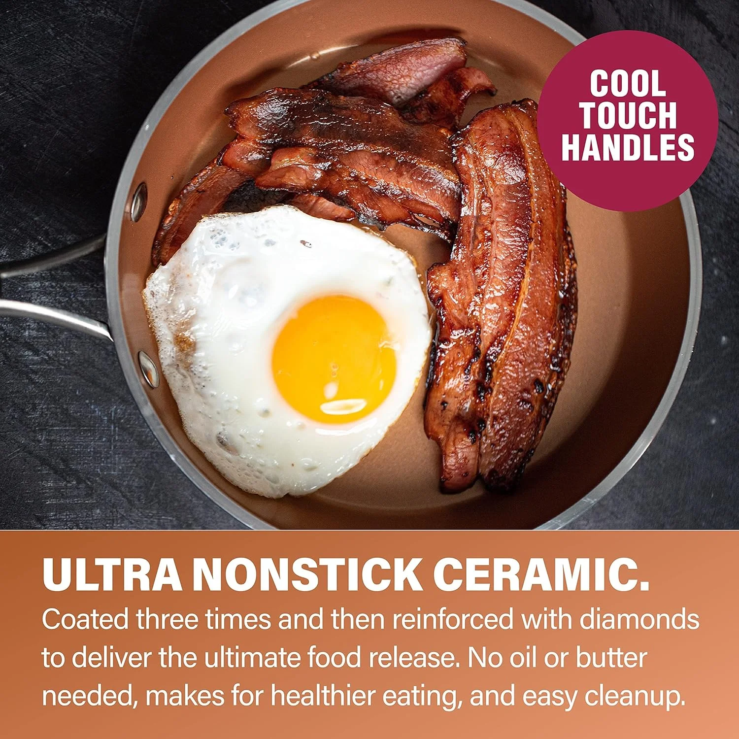 ماهیتابه نچسب چدنی گاتهام استیل با روکش مسی چکش کاری شده سایز 10 اینچ، ماهیتابه نچسب با درب، تابه سرامیکی نچسب، تابه سرامیکی، تابه مسی، قابل شستشو در ماشین ظرفشویی/قابل استفاده در فر ماهیتابه نچسب چدنی گاتهام استیل با روکش مسی چکش کاری شده سایز 10 اینچ، ماهیتابه نچسب با درب، تابه سرامیکی نچسب، تابه سرامیکی، تابه مسی، قابل شستشو در ماشین ظرفشویی/قابل استفاده در فر