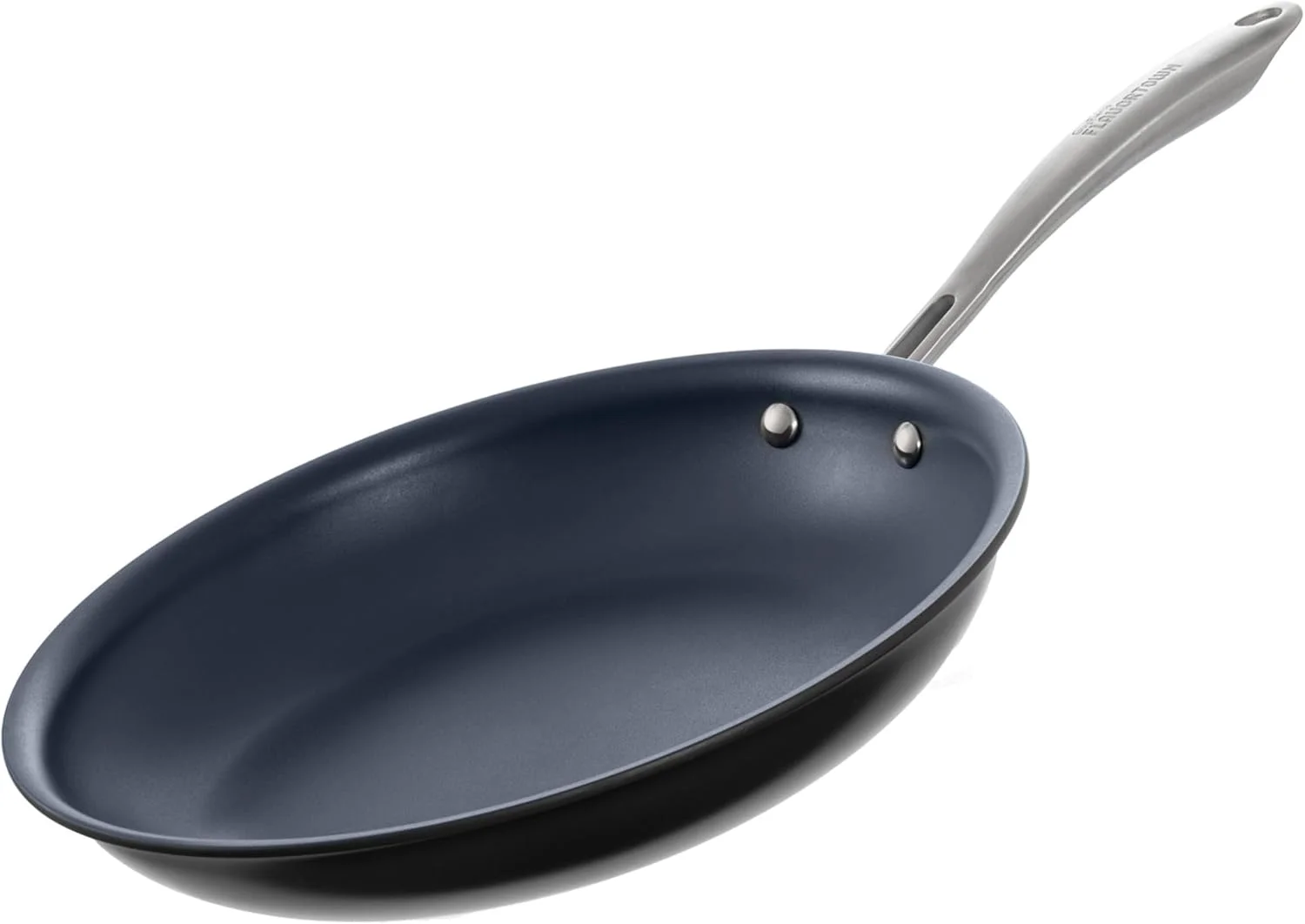 تابه سرخ کن ۱۰ اینچی لیزری تیتانیومی Flavortown گای فیری - ظروف نچسب ساخته شده بدون PFAS، PTFE یا PFOA، ۳ برابر بادوام تر، قابل شستشو در ماشین ظرفشویی، قابل استفاده در فر