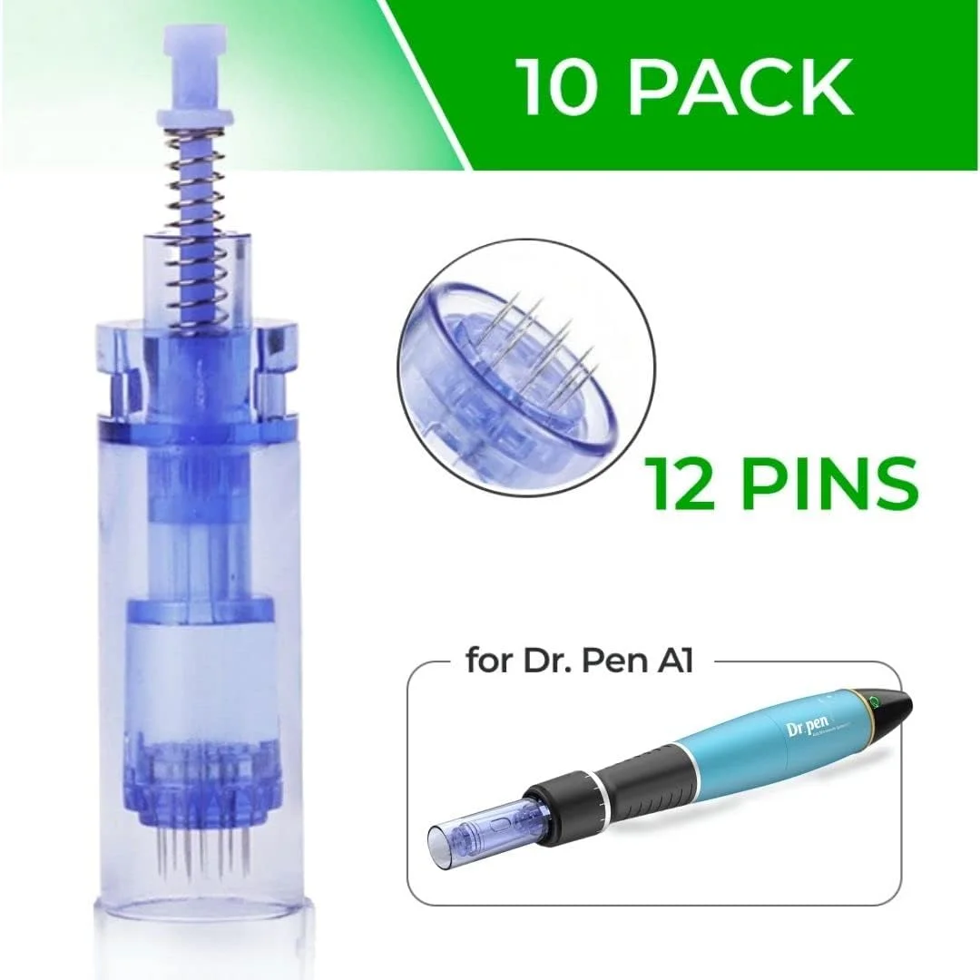 کارتریج های جایگزین ModiX Dr. Pen Ultima A1 - بسته 10 عددی - 12 پین (0.25 میلی متر) سرنیزه ای - قطعات جایگزین یکبار مصرف