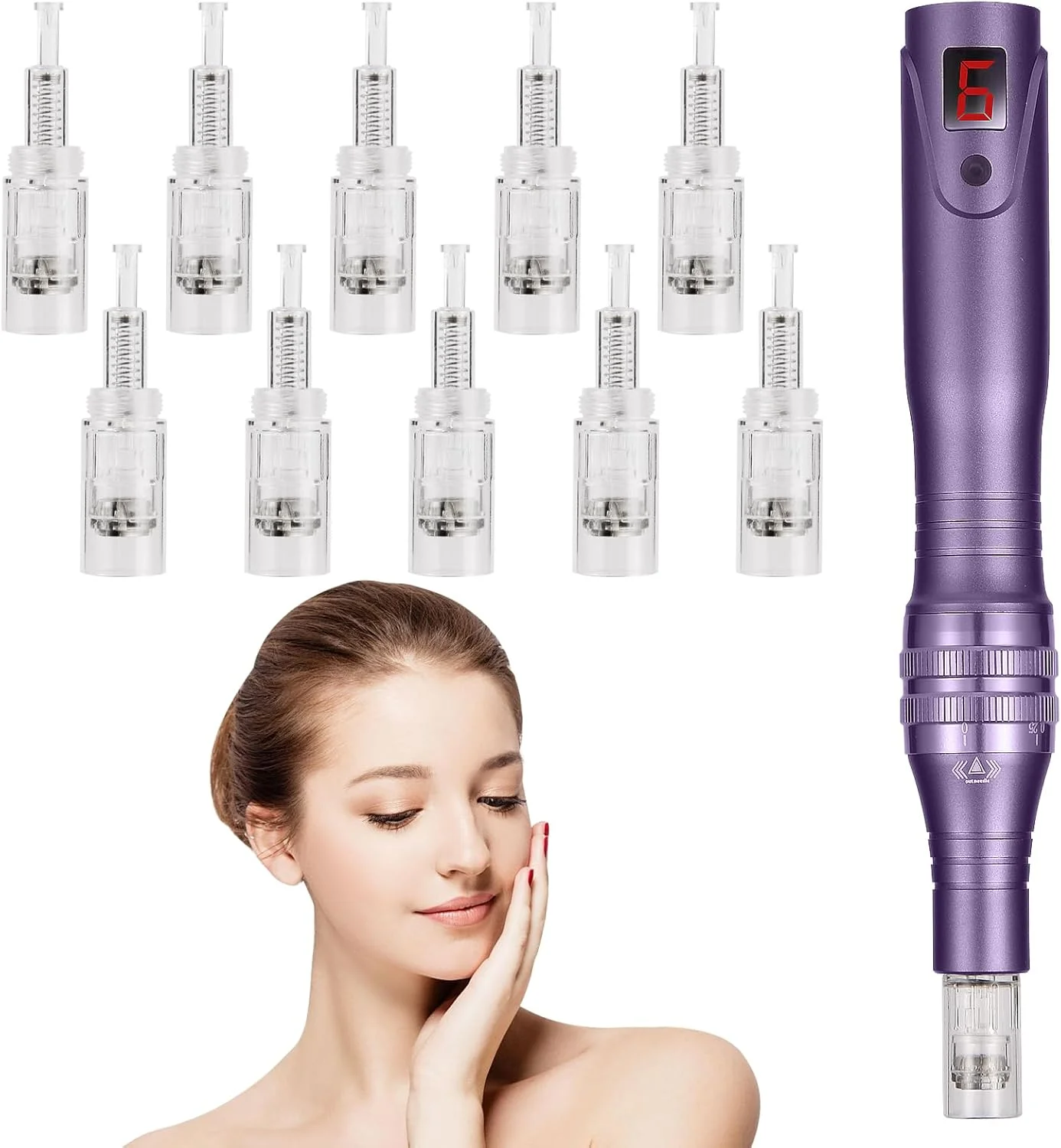 قلم میکرونیدل درمارولر - قلم زیبایی میکرونیدلینگ حرفه ای 0.25 میلی متری درمارولر - قلم رولر میکرونیدل برای ابزار مردان و زنان قلم میکرونیدل درمارولر - قلم زیبایی میکرونیدلینگ حرفه ای 0.25 میلی متری درمارولر - قلم رولر میکرونیدل برای ابزار مردان و زنان