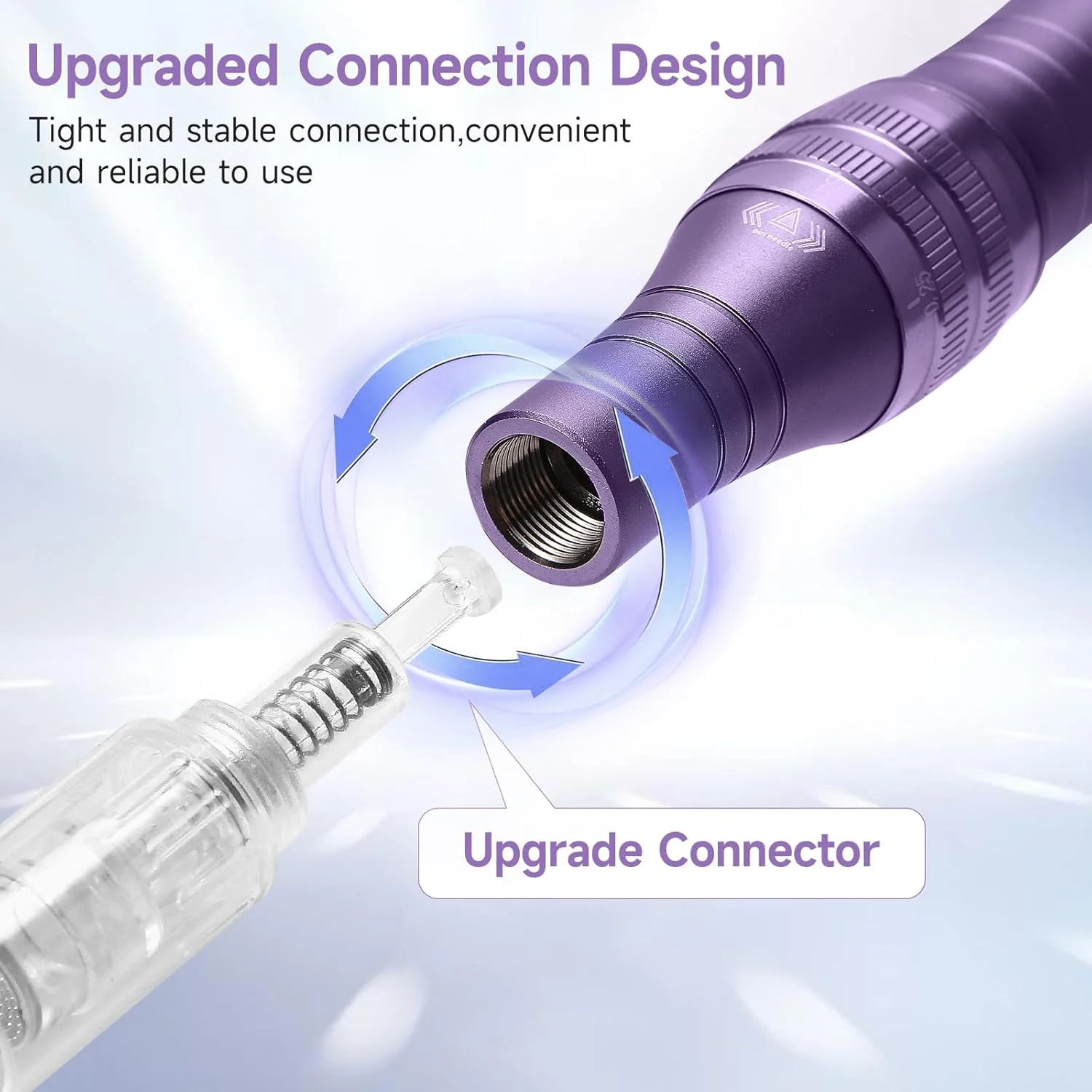 قلم میکرونیدل درمارولر - قلم زیبایی میکرونیدلینگ حرفه ای 0.25 میلی متری درمارولر - قلم رولر میکرونیدل برای ابزار مردان و زنان