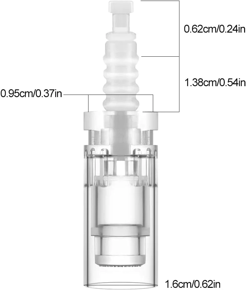 کارتریج های سیلیکونی سه بعدی MEETCARE برای قلم درما سرنیزه ای، سوزن های میکرو یکبار مصرف، جایگزین N2 M5 M7 قلم درما، 5 عدد