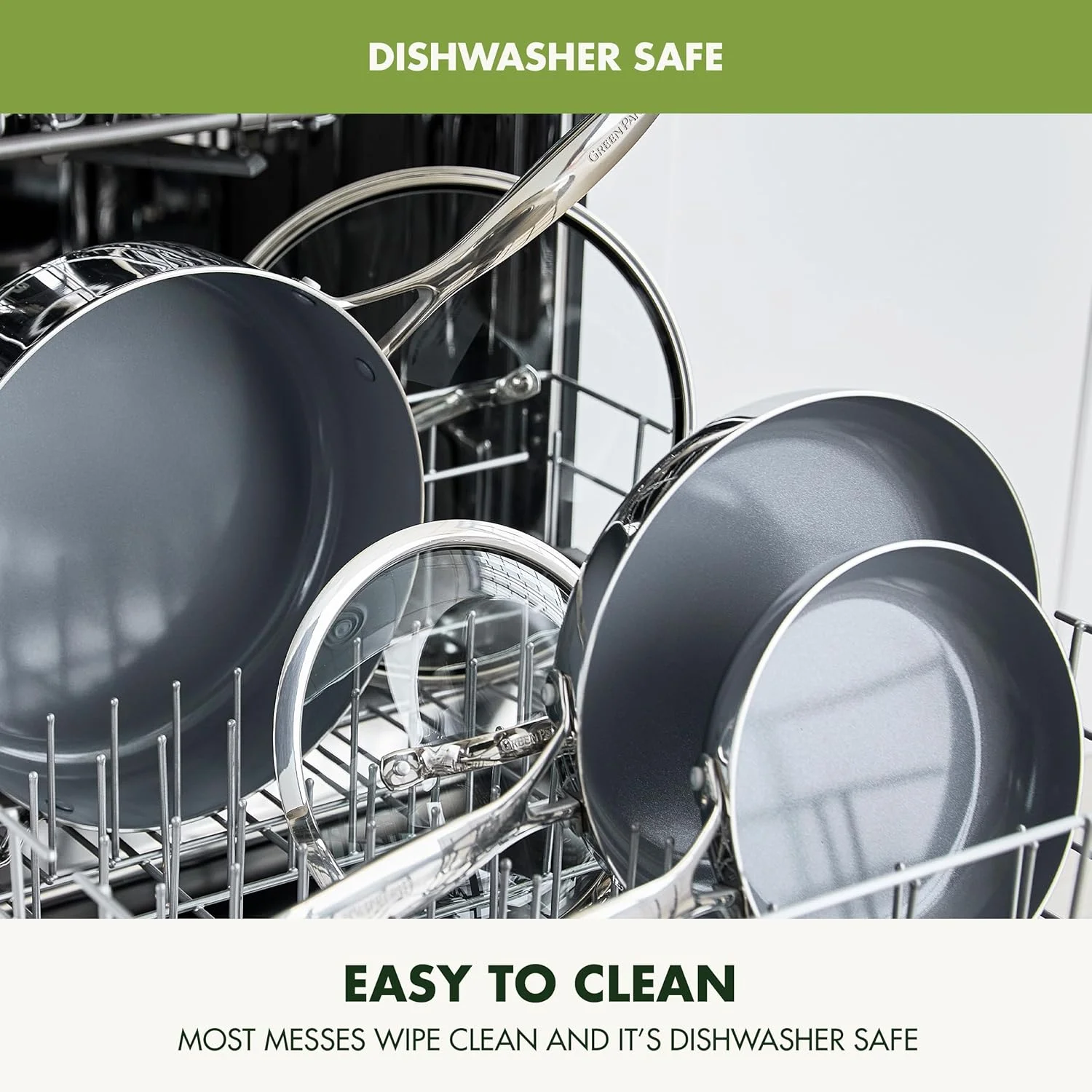 ست تابه استیل سه لایه GreenPan Valencia Pro شامل تابه های 8 و 10 اینچی، پوشش نچسب سرامیکی سالم و فاقد PFAS و PFOA، مناسب برای انواع اجاق گاز، قابل شستشو در ماشین ظرفشویی و استفاده در فر ست تابه استیل سه لایه GreenPan Valencia Pro شامل تابه های 8 و 10 اینچی، پوشش نچسب سرامیکی سالم و فاقد PFAS و PFOA، مناسب برای انواع اجاق گاز، قابل شستشو در ماشین ظرفشویی و استفاده در فر