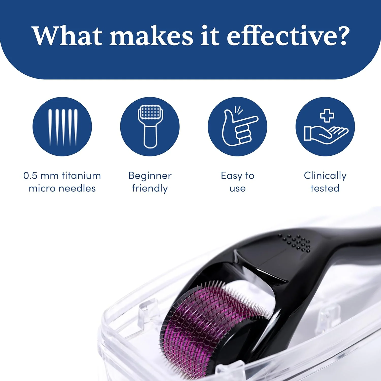 درمارولر مردانه با ضدعفونی کننده | 540 سوزن تیتانیومی آلیاژی 0.5 میلی متری | کاهش ریزش مو و تحریک فولیکول های مو | استفاده آسان | ایمن و موثر درمارولر مردانه با ضدعفونی کننده | 540 سوزن تیتانیومی آلیاژی 0.5 میلی متری | کاهش ریزش مو و تحریک فولیکول های مو | استفاده آسان | ایمن و موثر