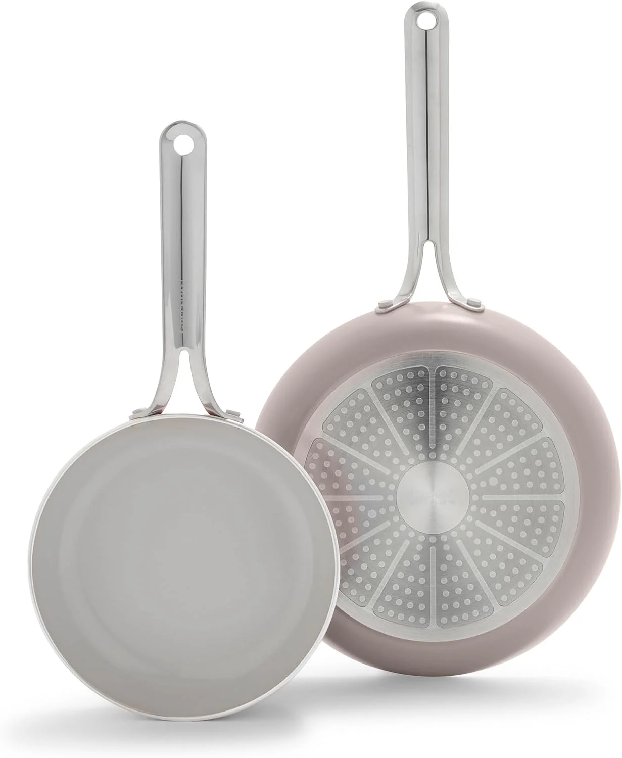 ست تابه نچسب سرامیکی گرین پن نوا، سایز 8 و 10 اینچ، سالم، بدون PFAS، مناسب برای اجاق های القایی، قابل شستشو در ماشین ظرفشویی و استفاده در فر، رنگ خاک رس ست تابه نچسب سرامیکی گرین پن نوا، سایز 8 و 10 اینچ، سالم، بدون PFAS، مناسب برای اجاق های القایی، قابل شستشو در ماشین ظرفشویی و استفاده در فر، رنگ خاک رس