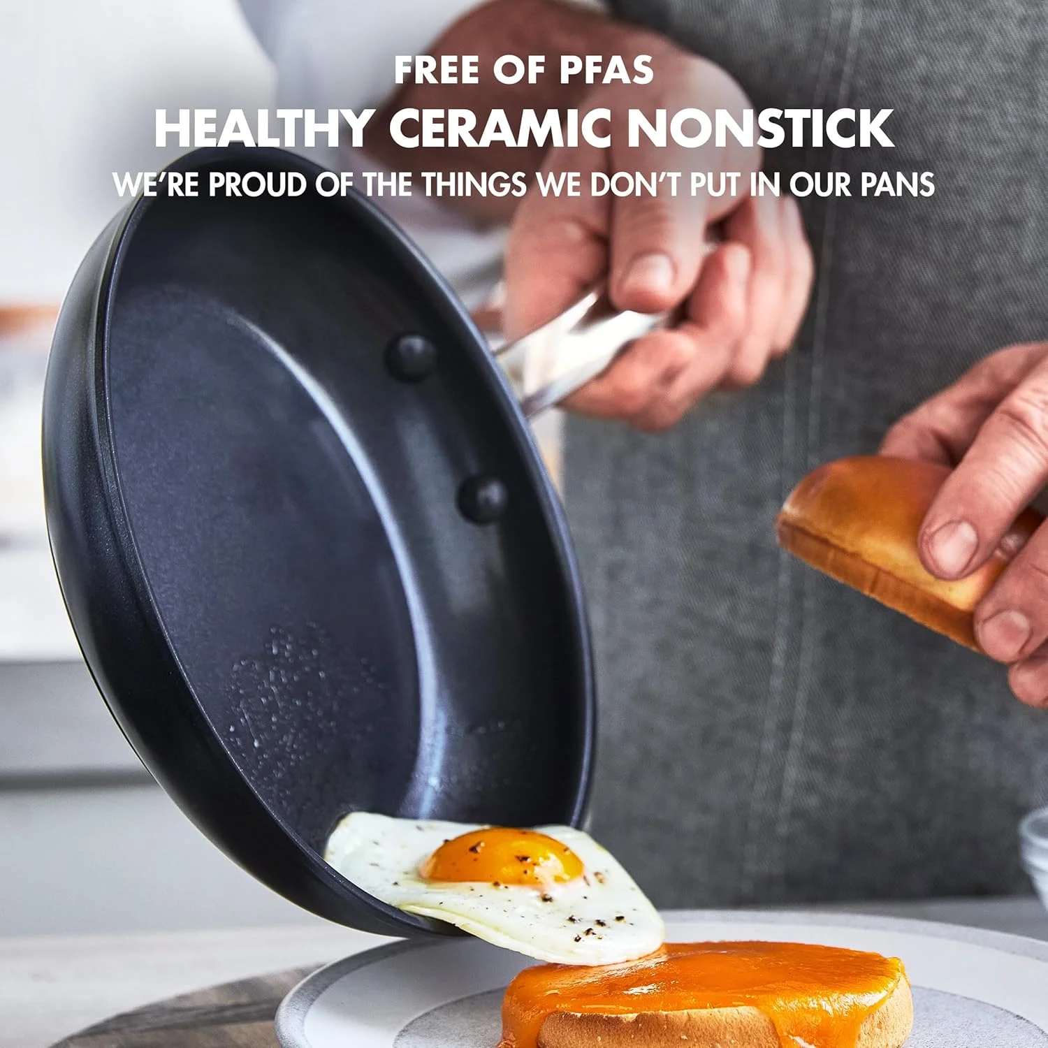 تابه درب دار 30 سانتی متری گرین پن مدل Chatham Black Prime Midnight، روکش نچسب سرامیکی سالم، بدنه آنودایز سخت، مشکی تابه درب دار 30 سانتی متری گرین پن مدل Chatham Black Prime Midnight، روکش نچسب سرامیکی سالم، بدنه آنودایز سخت، مشکی