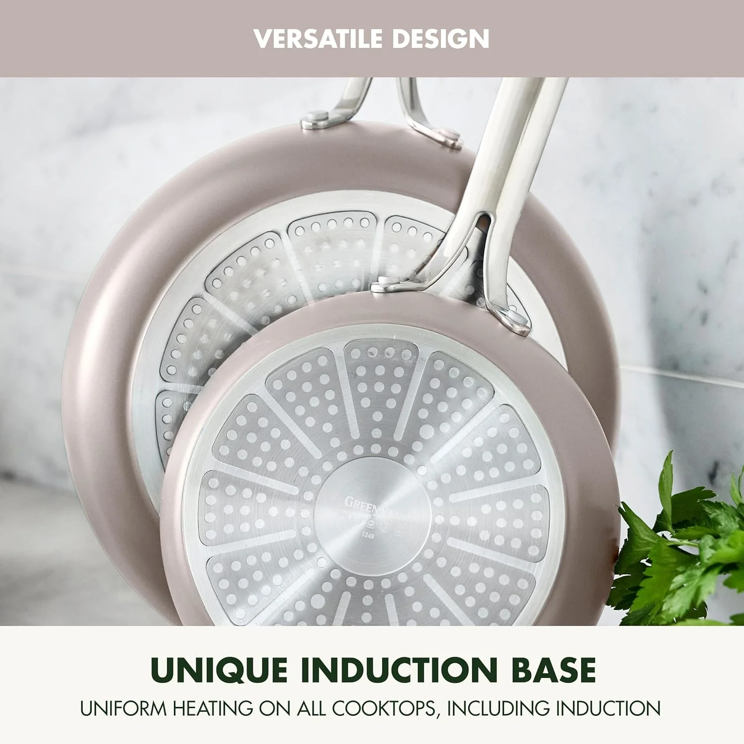 ست تابه نچسب سرامیکی گرین پن نوا، سایز 8 و 10 اینچ، سالم، بدون PFAS، مناسب برای اجاق های القایی، قابل شستشو در ماشین ظرفشویی و استفاده در فر، رنگ خاک رس ست تابه نچسب سرامیکی گرین پن نوا، سایز 8 و 10 اینچ، سالم، بدون PFAS، مناسب برای اجاق های القایی، قابل شستشو در ماشین ظرفشویی و استفاده در فر، رنگ خاک رس