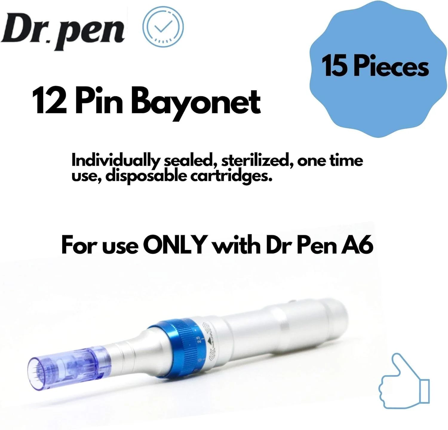 کارتریج های دکتر پن A6 هاری لیوینگ، 15 عدد - 12 پین سرنیزه ای، کارتریج های جایگزین کارتریج های دکتر پن A6 هاری لیوینگ، 15 عدد - 12 پین سرنیزه ای، کارتریج های جایگزین
