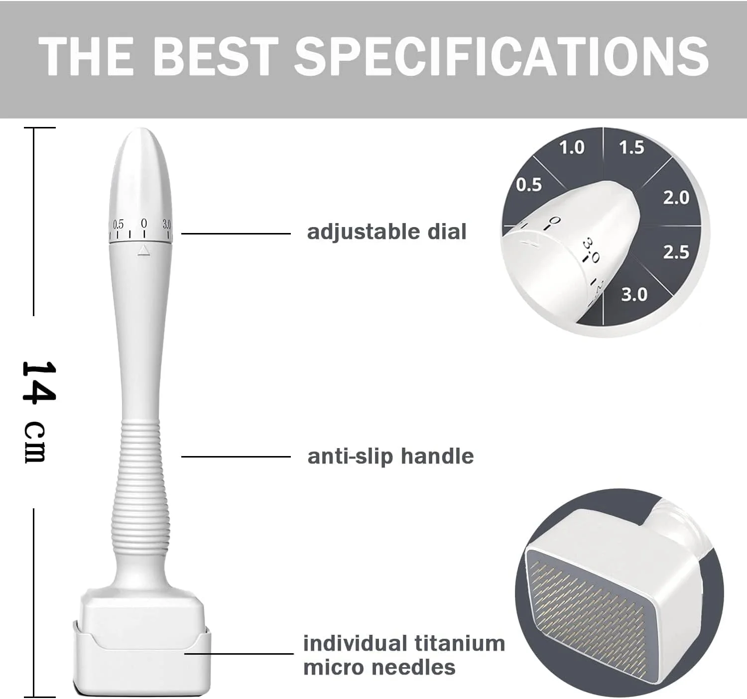 میکرونیدلینگ درما استمپ اورجینال جنریک - درماپن میکرونیدلینگ قابل تنظیم حرفه ای برای رشد مو و ریش - قلم شگفت انگیز پوست برای صورت - 140 سوزن تیتانیومی - بهترین جایگزین درمارولر میکرونیدلینگ درما استمپ اورجینال جنریک - درماپن میکرونیدلینگ قابل تنظیم حرفه ای برای رشد مو و ریش - قلم شگفت انگیز پوست برای صورت - 140 سوزن تیتانیومی - بهترین جایگزین درمارولر