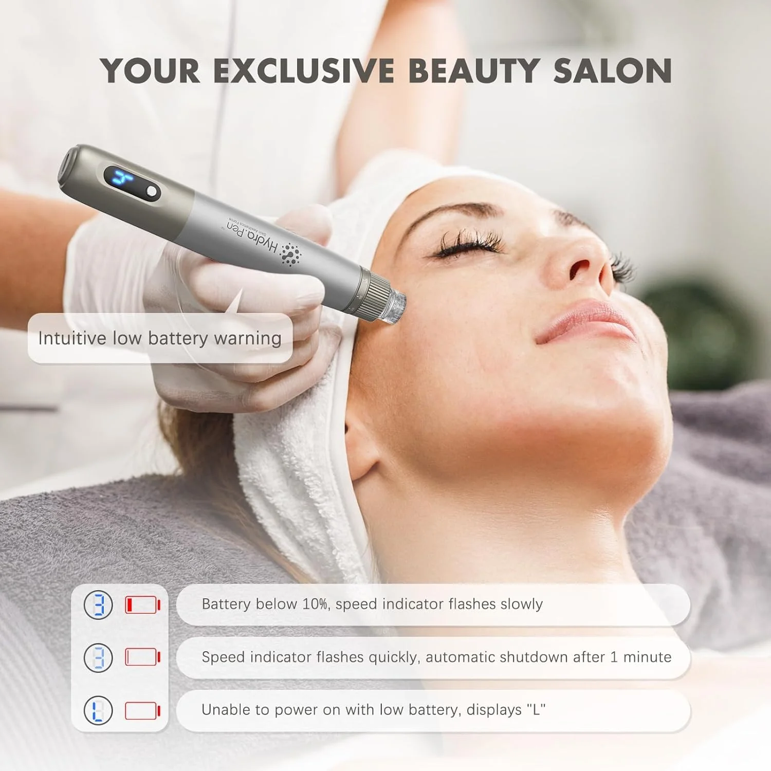 قلم میکرونیدلینگ بی سیم حرفه ای Excefore، میکرونیدلینگ بی سیم سرم اتوماتیک با کارتریج های 12 پین، 6 سطح سرعت 0-1.0 میلی متر میکرونیدلینگ قابل تنظیم، کیت قلم زیبایی حرفه ای خانگی