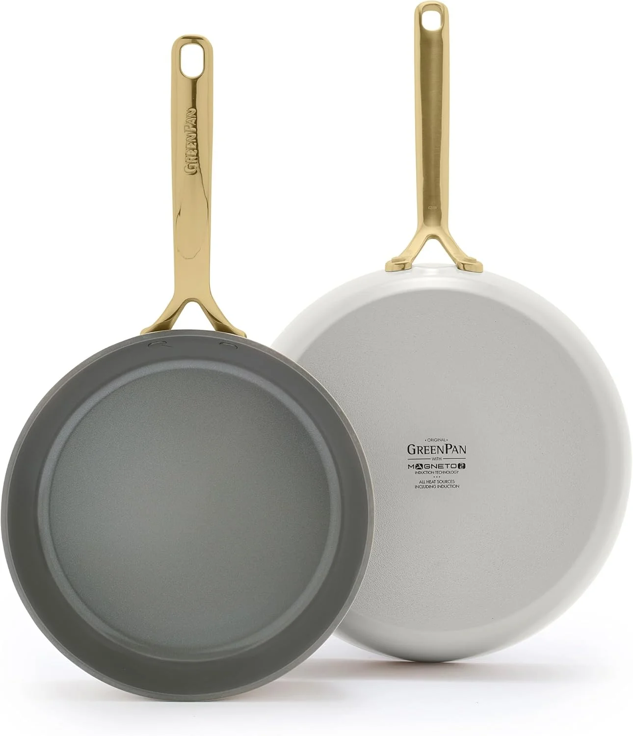 ست تابه 2 تکه گرین پن GP5، سایز 9.5 و 11 اینچ، آلومینیوم سخت آنودایز شده با پوشش نچسب سرامیکی سالم و بدون PFAS، دسته های شامپاین، سطح صاف، مناسب برای اجاق های القایی، قابل شستشو در ماشین ظرفشویی و استفاده در فر، رنگ خاک رس ست تابه 2 تکه گرین پن GP5، سایز 9.5 و 11 اینچ، آلومینیوم سخت آنودایز شده با پوشش نچسب سرامیکی سالم و بدون PFAS، دسته های شامپاین، سطح صاف، مناسب برای اجاق های القایی، قابل شستشو در ماشین ظرفشویی و استفاده در فر، رنگ خاک رس