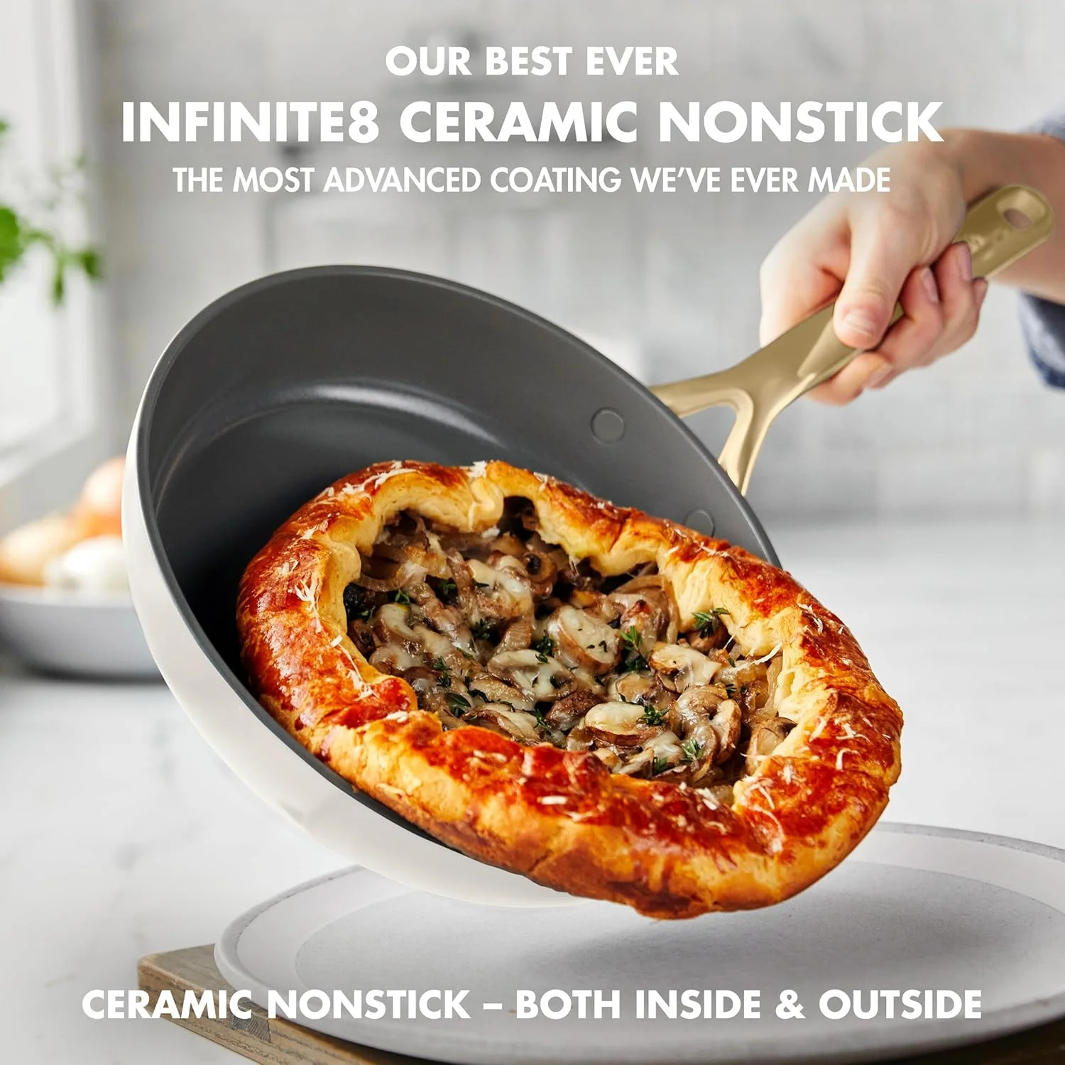 ست تابه 2 تکه گرین پن GP5، سایز 9.5 و 11 اینچ، آلومینیوم سخت آنودایز شده با پوشش نچسب سرامیکی سالم و بدون PFAS، دسته های شامپاین، سطح صاف، مناسب برای اجاق های القایی، قابل شستشو در ماشین ظرفشویی و استفاده در فر، رنگ خاک رس ست تابه 2 تکه گرین پن GP5، سایز 9.5 و 11 اینچ، آلومینیوم سخت آنودایز شده با پوشش نچسب سرامیکی سالم و بدون PFAS، دسته های شامپاین، سطح صاف، مناسب برای اجاق های القایی، قابل شستشو در ماشین ظرفشویی و استفاده در فر، رنگ خاک رس