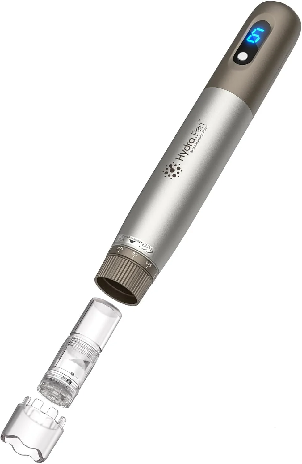 قلم میکرونیدلینگ بی سیم حرفه ای Excefore، میکرونیدلینگ بی سیم سرم اتوماتیک با کارتریج های 12 پین، 6 سطح سرعت 0-1.0 میلی متر میکرونیدلینگ قابل تنظیم، کیت قلم زیبایی حرفه ای خانگی