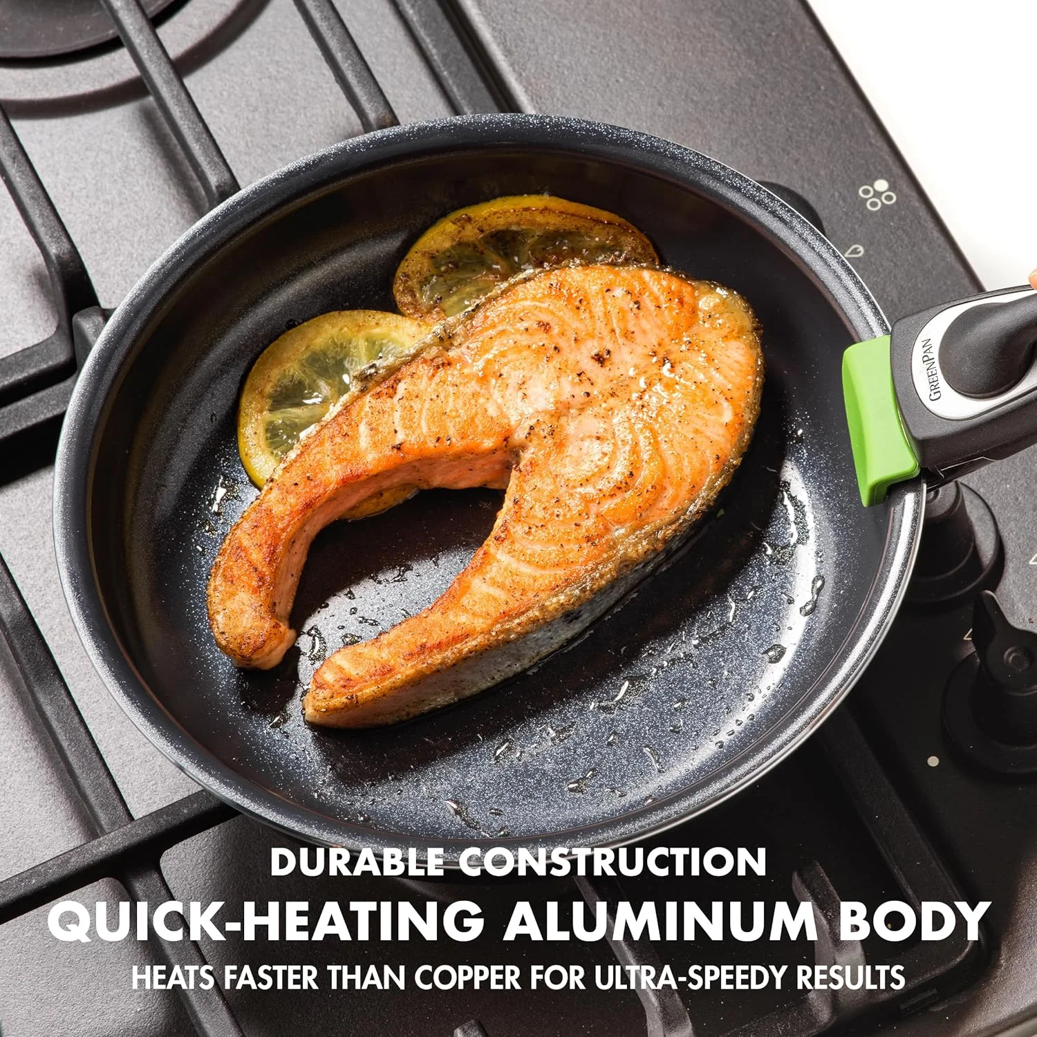 GreenPan Clip Series 10" Frying Pan Skillet with Detachable Handle, Aluminum, Healthy Ceramic Nonstick Coating, Induction, Dishwasher Safe, PFAS-Free, Black GreenPan Clip Series 10" Frying Pan Skillet with Detachable Handle, Aluminum, Healthy Ceramic Nonstick Coating, Induction, Dishwasher Safe, PFAS-Free, Black