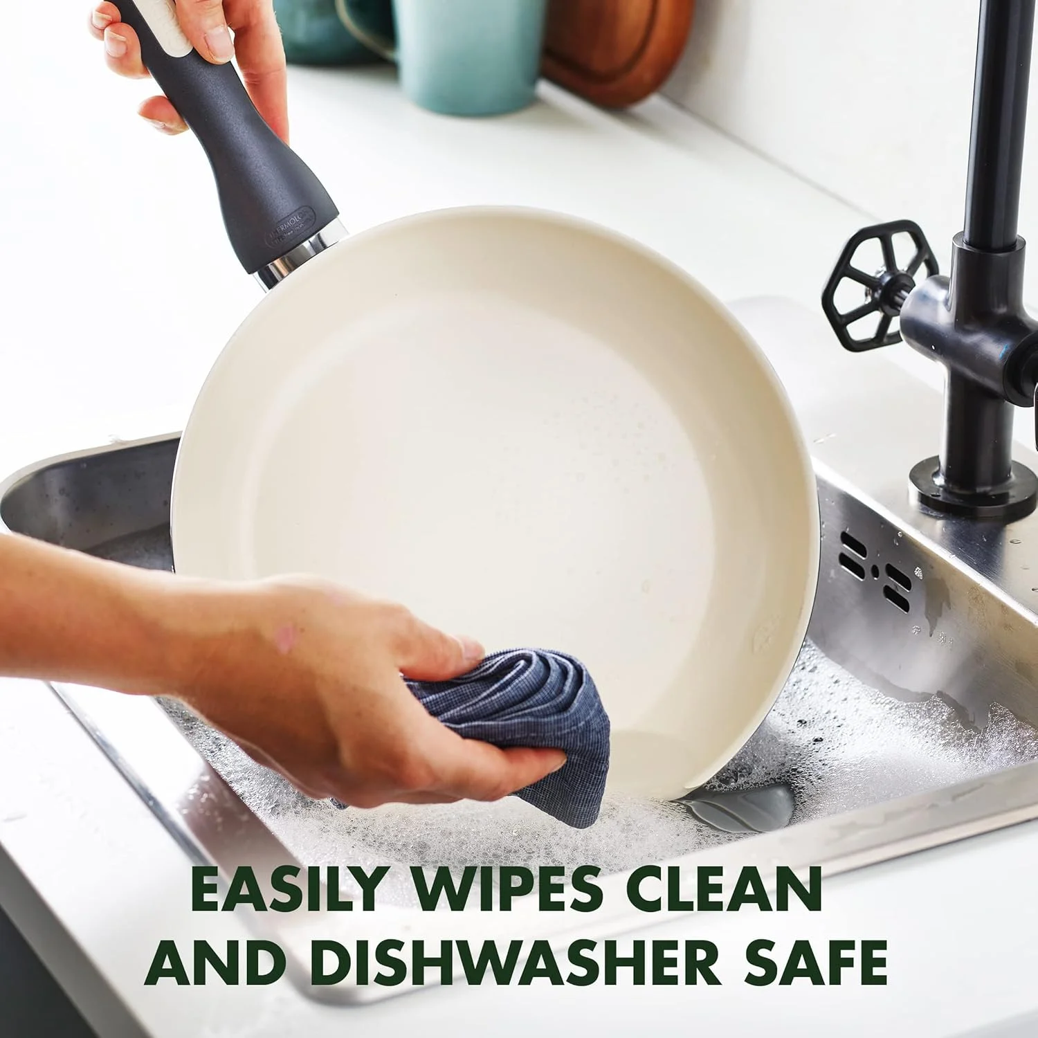 GreenPan Rio Healthy Ceramic Nonstick 12" Frying Pan Skillet, PFAS-Free, Dishwasher Safe, Black GreenPan Rio Healthy Ceramic Nonstick 12" Frying Pan Skillet, PFAS-Free, Dishwasher Safe, Black