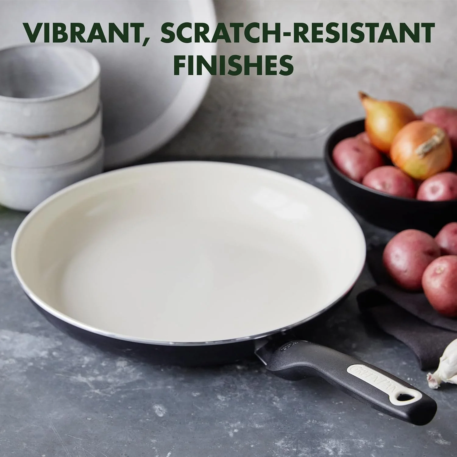 GreenPan Rio Healthy Ceramic Nonstick 12" Frying Pan Skillet, PFAS-Free, Dishwasher Safe, Black GreenPan Rio Healthy Ceramic Nonstick 12" Frying Pan Skillet, PFAS-Free, Dishwasher Safe, Black