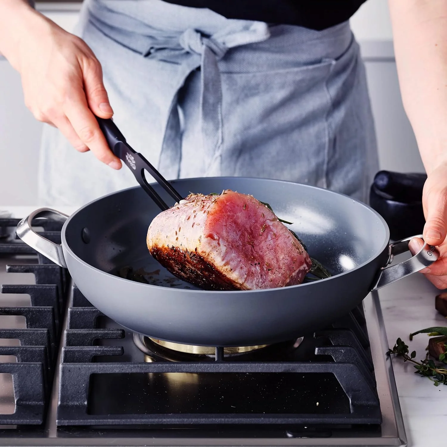 GreenPan Paris Pro Hard Anodized Healthy Ceramic Nonstick, 11" Everyday Frying Pan Skillet with 2 Handles and Stainless Steel Lid, PFAS-Free, Dishwasher Safe, Grey GreenPan Paris Pro Hard Anodized Healthy Ceramic Nonstick, 11" Everyday Frying Pan Skillet with 2 Handles and Stainless Steel Lid, PFAS-Free, Dishwasher Safe, Grey