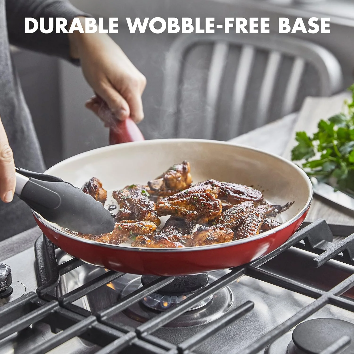 تابه سرخ کن 30 سانتی متری نچسب سرامیکی سالم گرین پن ریو، بدون PFAS، قابل شستشو در ماشین ظرفشویی، قرمز تابه سرخ کن 30 سانتی متری نچسب سرامیکی سالم گرین پن ریو، بدون PFAS، قابل شستشو در ماشین ظرفشویی، قرمز