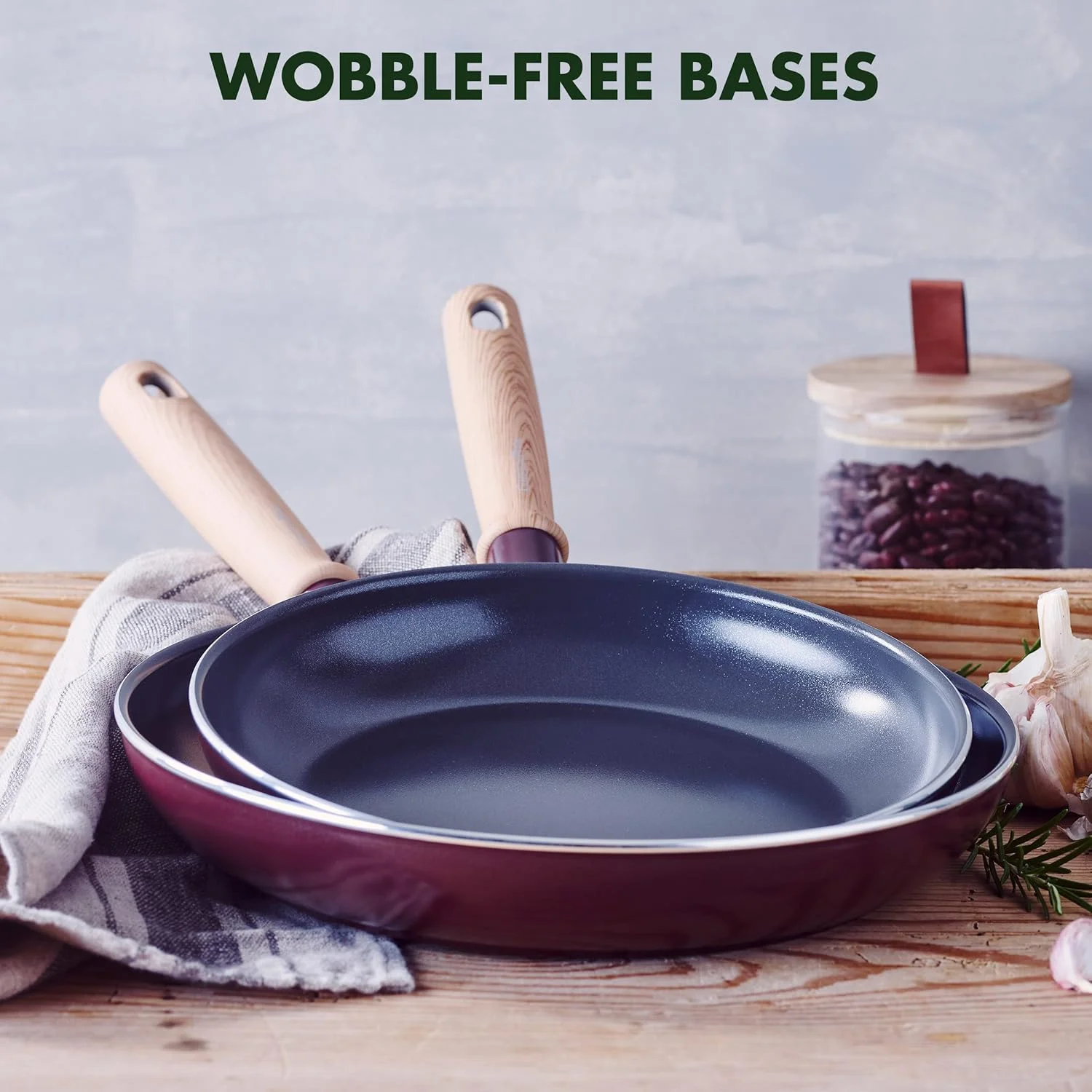 ست تابه/ماهی تابه نچسب سرامیکی سالم گرین پن هادسون، 9.5 اینچ و 11 اینچ، رنگ مرلو ست تابه/ماهی تابه نچسب سرامیکی سالم گرین پن هادسون، 9.5 اینچ و 11 اینچ، رنگ مرلو