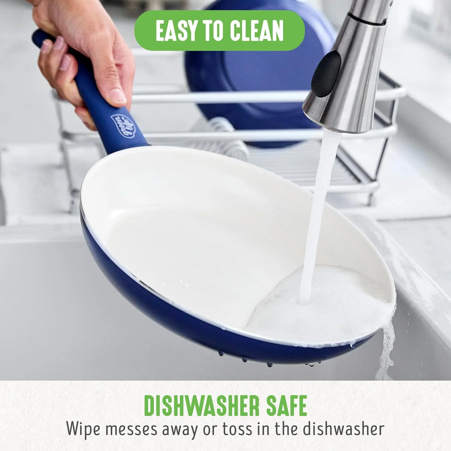 تابه نچسب سرامیکی گرین لایف مدل Soft Grip، سایز 8 اینچ، بدون PFAS، قابل شستشو در ماشین ظرفشویی، آبی تابه نچسب سرامیکی گرین لایف مدل Soft Grip، سایز 8 اینچ، بدون PFAS، قابل شستشو در ماشین ظرفشویی، آبی