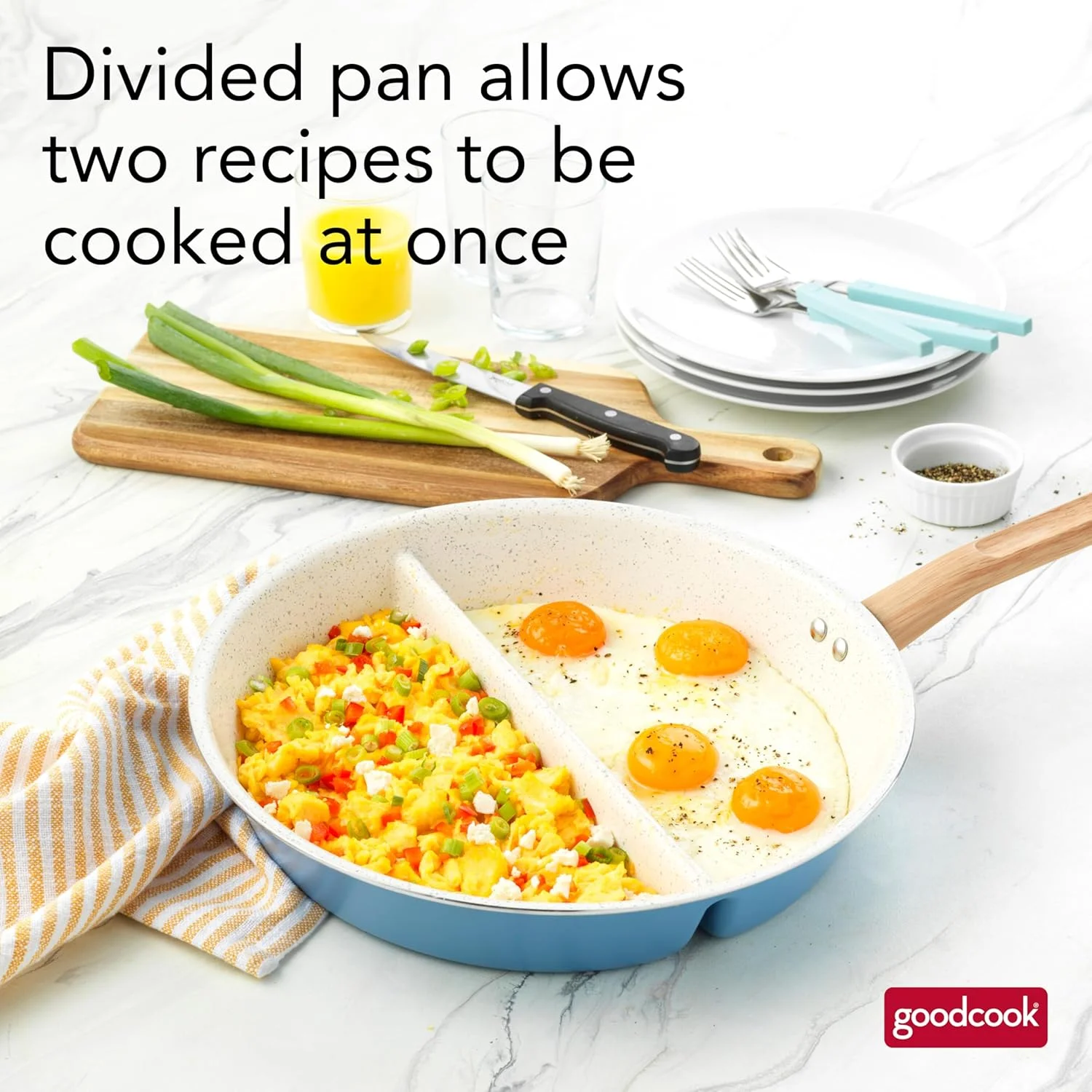 GoodCook Healthy Ceramic 12" Divided Skillet GoodCook Healthy Ceramic 12" Divided Skillet