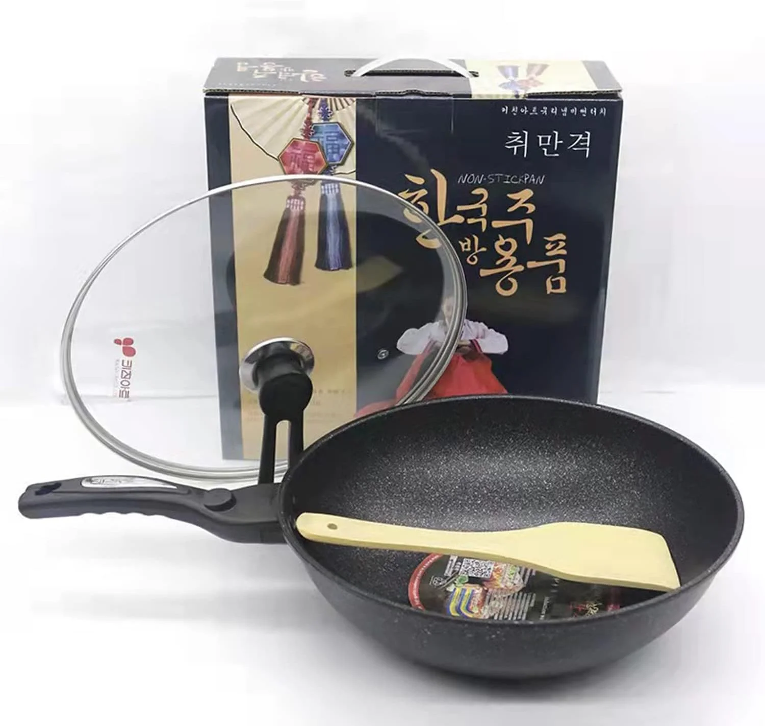 GGEROU Nonstick Frying Pan Skillet,Swiss Granite Coating Omelette Pan with Soft Touch Handle,Non-Stick Saute Pan Deep Skillet with Cover, Healthy Stone Cookware Saucepans, PFOA Free,11 Inch (1 Pan)