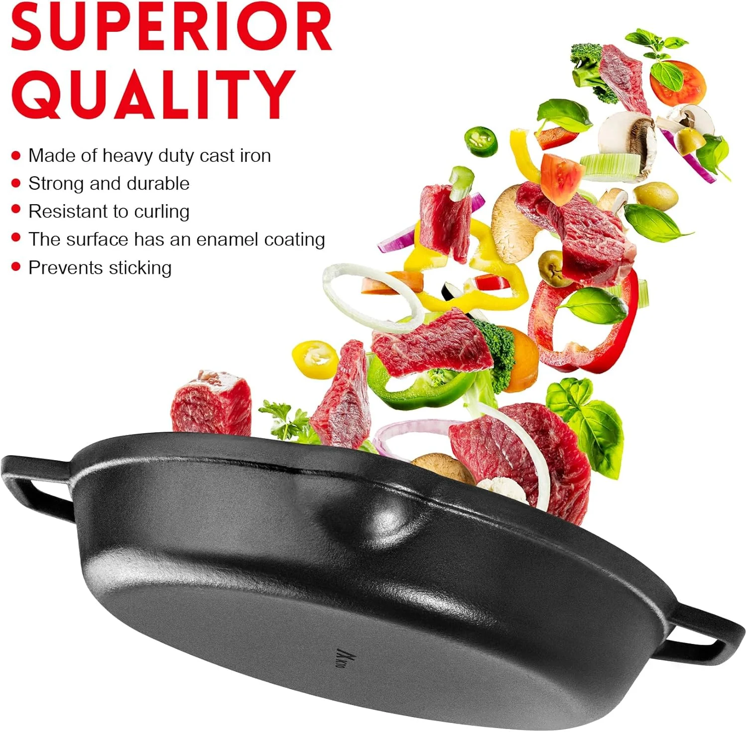 تابه چدنی 10.5 اینچی GGC، تابه چدنی با دو دسته برای آشپزخانه منزل، پخت و پز در فضای داخلی و خارجی، ظروف پخت و پز ایمن برای فر، اجاق گاز، گریل، دودی، القایی یا آتش کمپ تابه چدنی 10.5 اینچی GGC، تابه چدنی با دو دسته برای آشپزخانه منزل، پخت و پز در فضای داخلی و خارجی، ظروف پخت و پز ایمن برای فر، اجاق گاز، گریل، دودی، القایی یا آتش کمپ