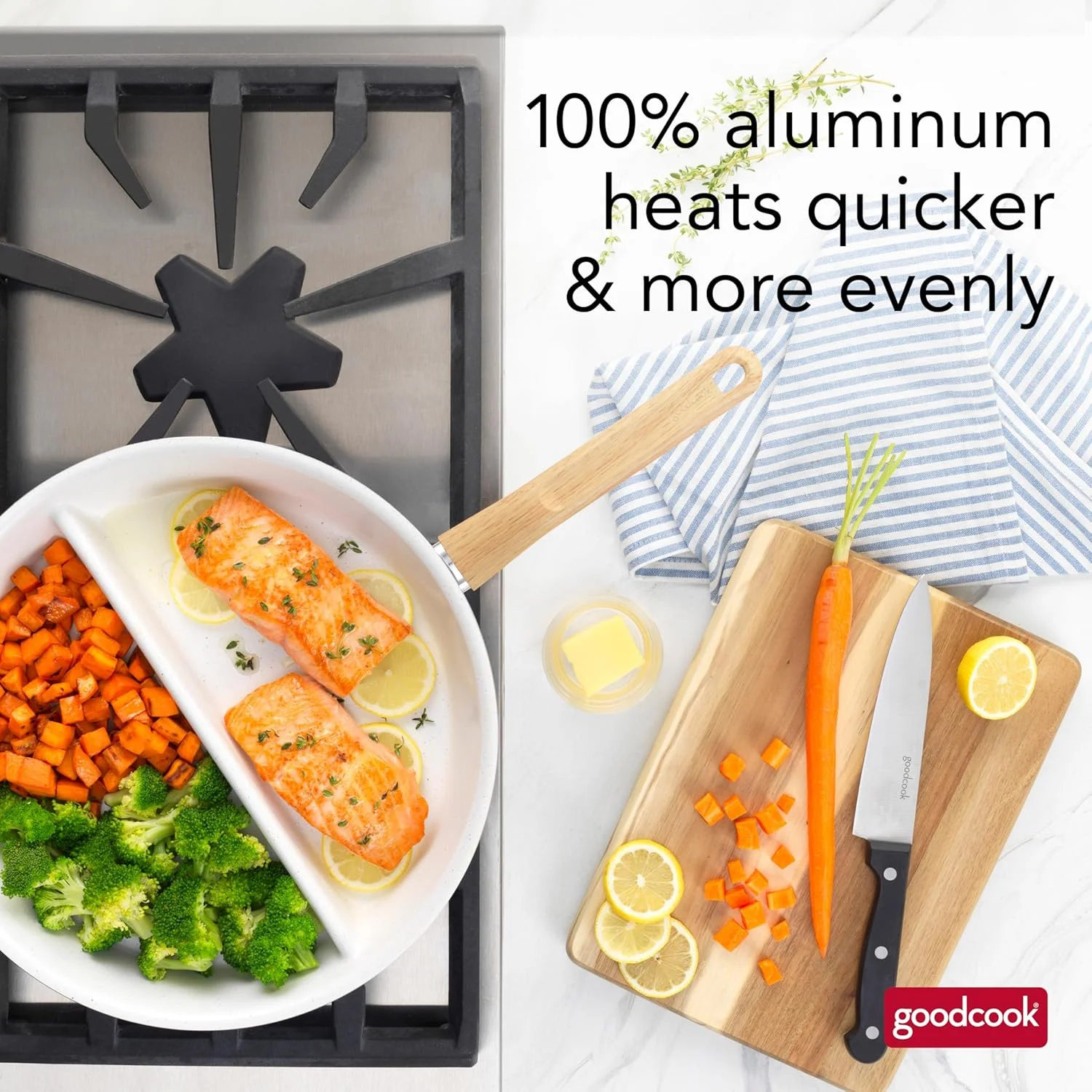 GoodCook Healthy Ceramic 12" Divided Skillet GoodCook Healthy Ceramic 12" Divided Skillet