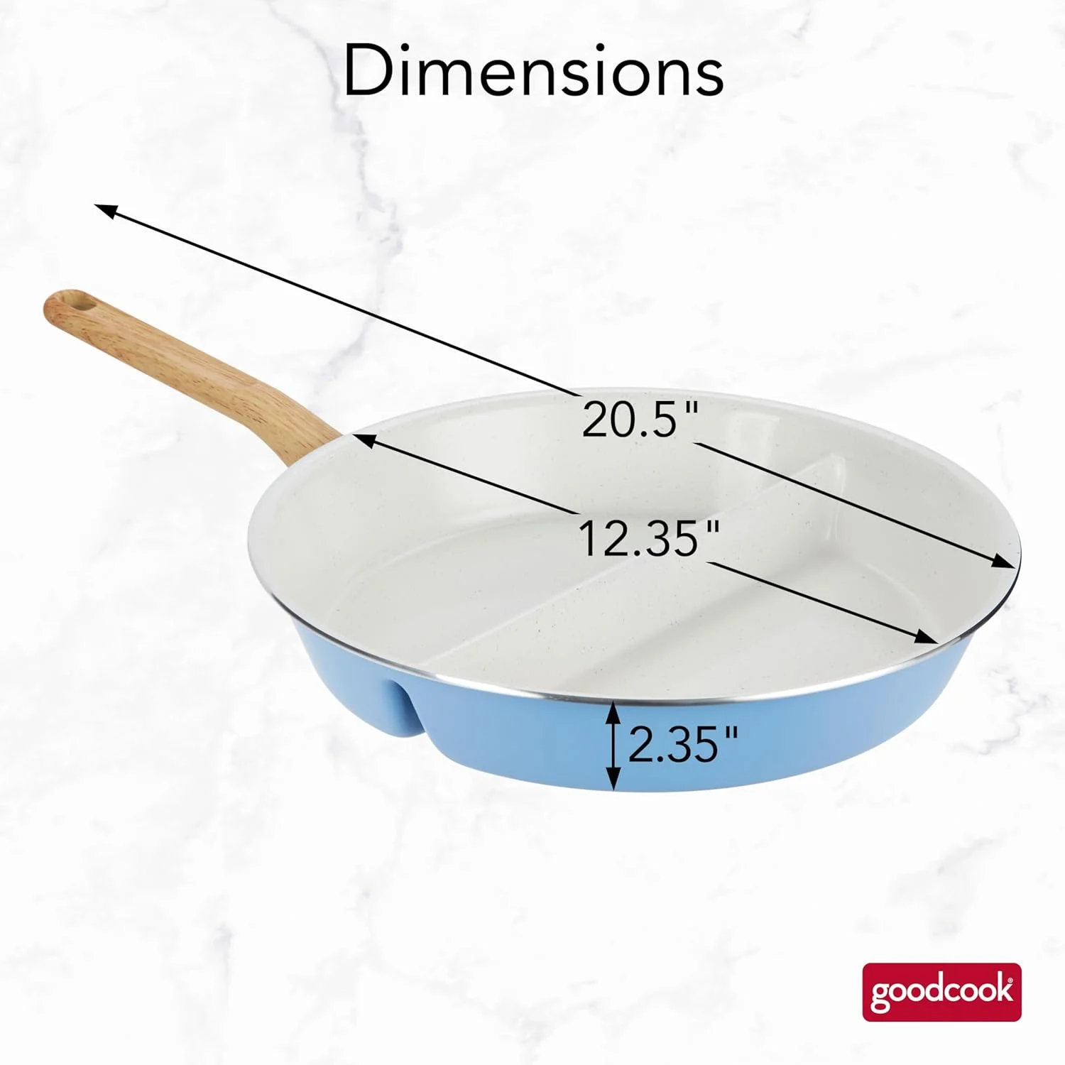 GoodCook Healthy Ceramic 12" Divided Skillet GoodCook Healthy Ceramic 12" Divided Skillet