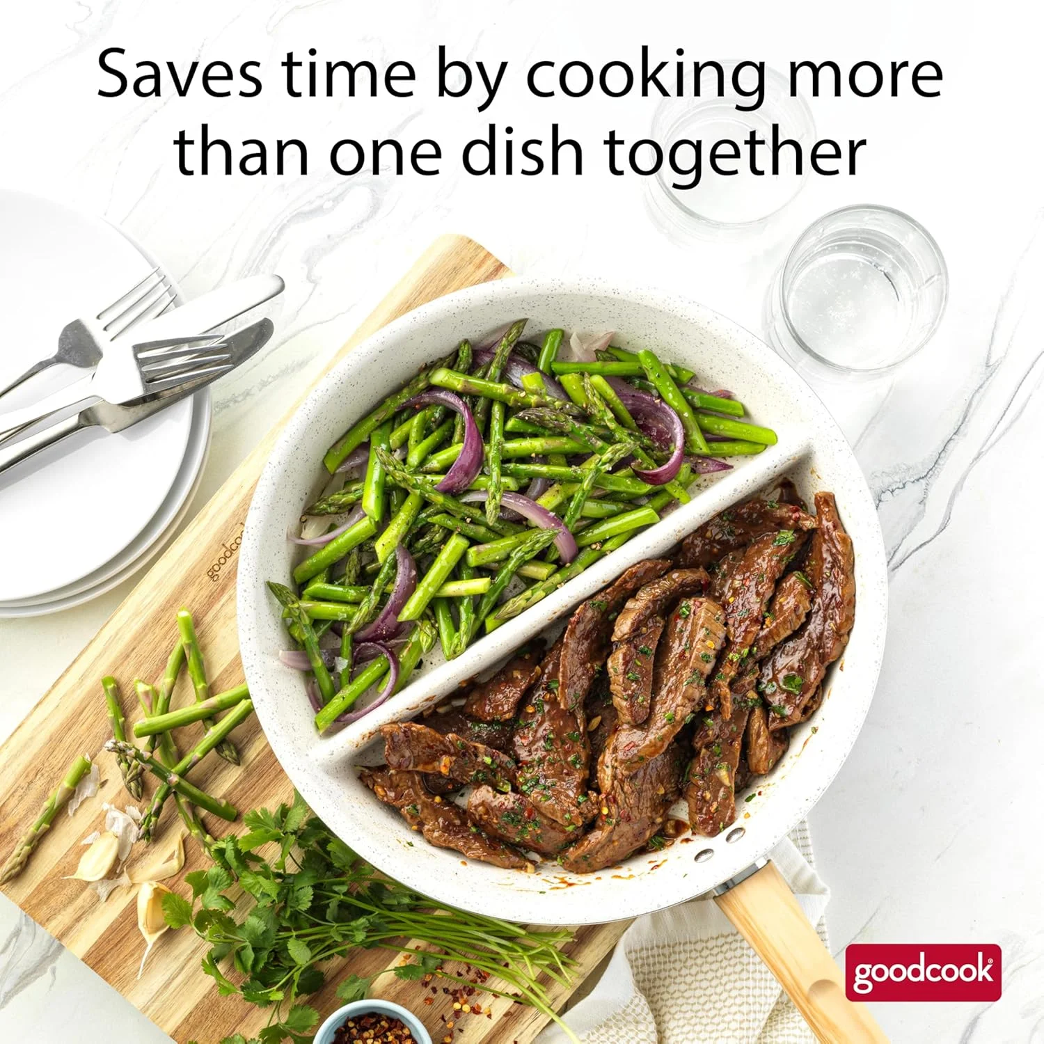 GoodCook Healthy Ceramic 12" Divided Skillet GoodCook Healthy Ceramic 12" Divided Skillet