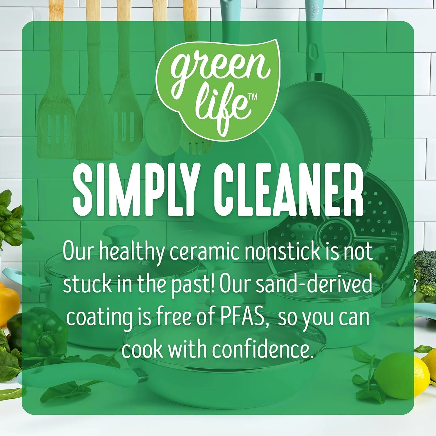 GreenLife Soft Grip Diamond Healthy Ceramic Nonstick, 10" Frying Pan Skillet, PFAS-Free, Dishwasher Safe, Turquoise GreenLife Soft Grip Diamond Healthy Ceramic Nonstick, 10" Frying Pan Skillet, PFAS-Free, Dishwasher Safe, Turquoise