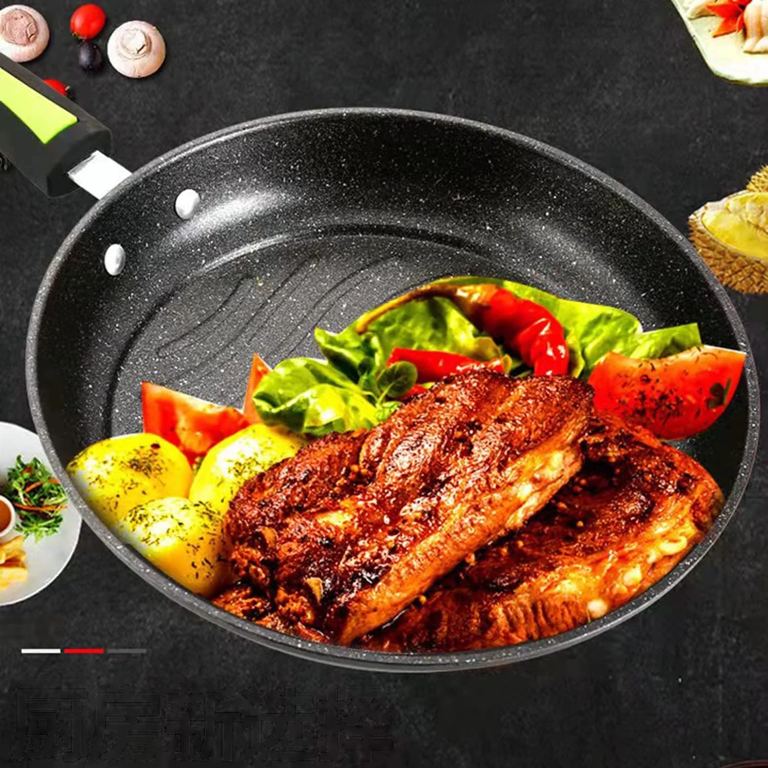 GGEROU Nonstick Frying Pan Skillet,Swiss Granite Coating Omelette Pan with Soft Touch Handle,Non-Stick Saute Pan Deep Skillet with Cover, Healthy Stone Cookware Saucepans, PFOA Free,11 Inch (1 Pan) GGEROU Nonstick Frying Pan Skillet,Swiss Granite Coating Omelette Pan with Soft Touch Handle,Non-Stick Saute Pan Deep Skillet with Cover, Healthy Stone Cookware Saucepans, PFOA Free,11 Inch (1 Pan)