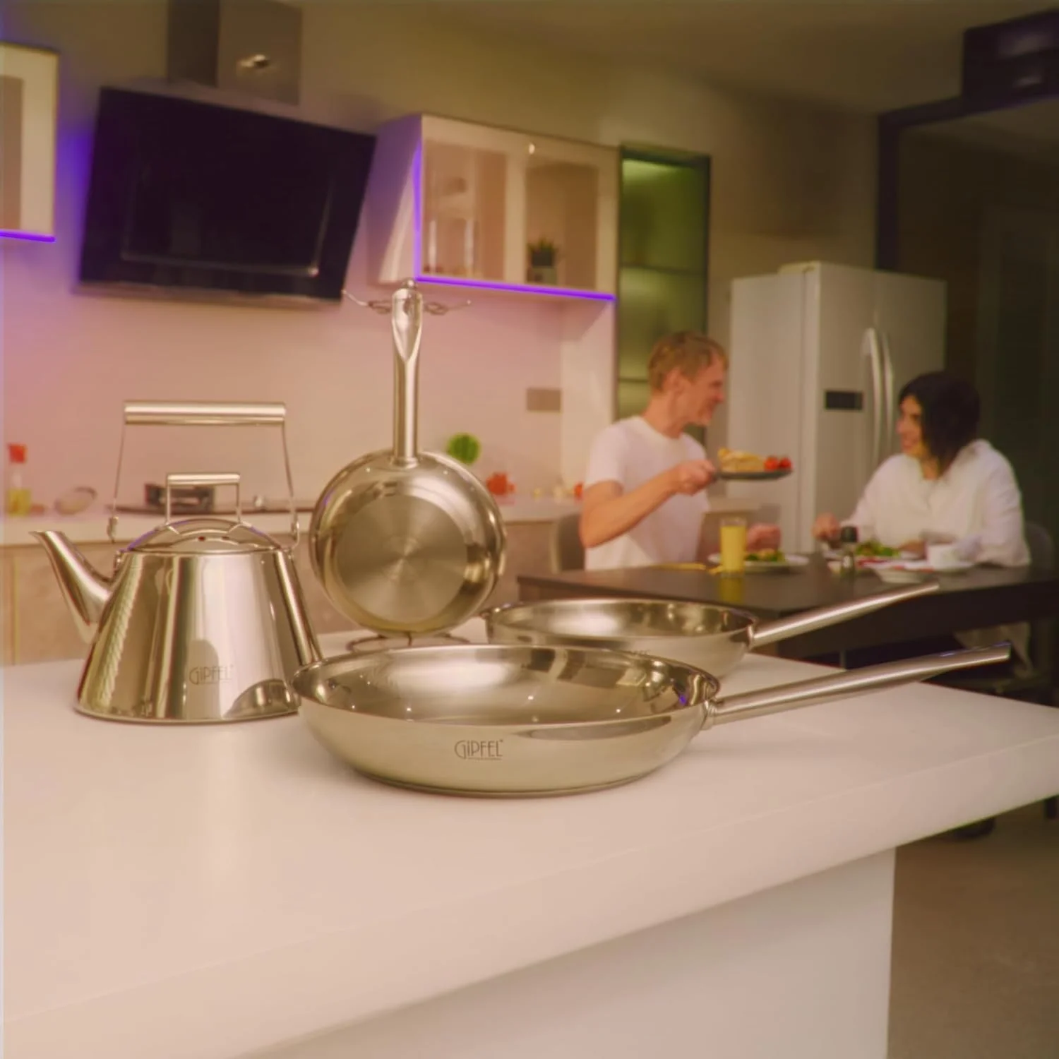 GIPFEL INTERNATIONAL 3 Piece Stainless Steel Frying Pan Set 8, 10, 12 Inch - Tri Ply Stainless Steel Skillet Healthy Cookware - Fry Pans for Induction Gas Electric Ceramic Stove & Oven Safe GIPFEL INTERNATIONAL 3 Piece Stainless Steel Frying Pan Set 8, 10, 12 Inch - Tri Ply Stainless Steel Skillet Healthy Cookware - Fry Pans for Induction Gas Electric Ceramic Stove & Oven Safe